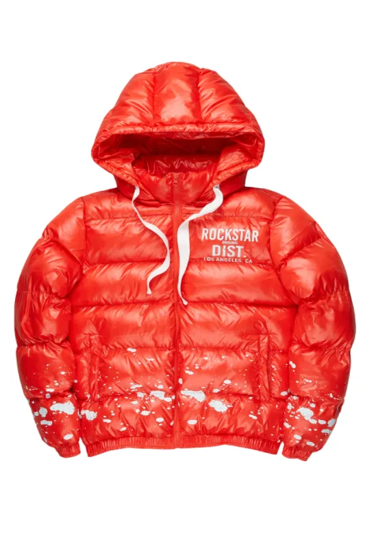 Art Dist. 2.0 Red Puffer Jacket sold by Rockstar Original