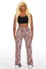 Viviane Pink Floral Tapestry Stacked Pant sold by Rockstar Original