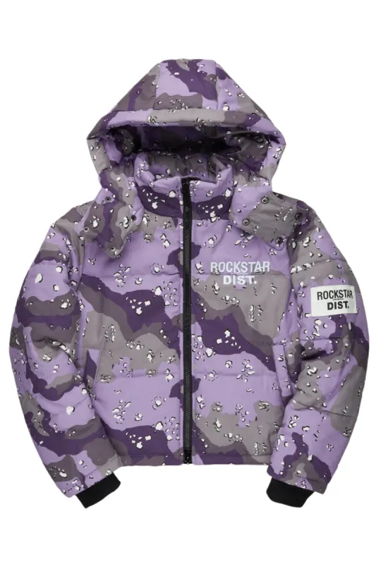 Porchea Purple Camo Puffer Jacket sold by Rockstar Original