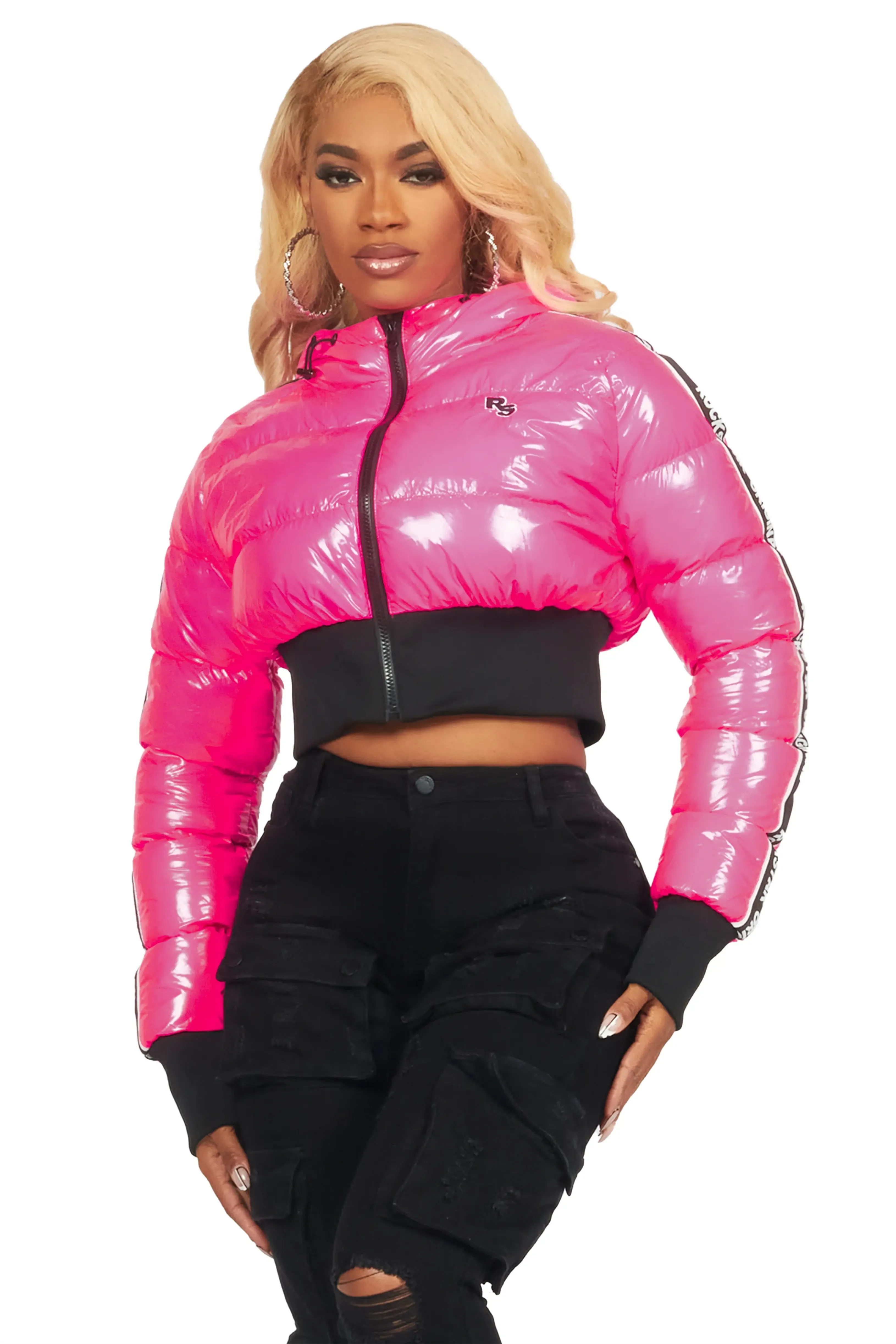 Jackey Hot Pink 2.0 Crop Puffer Jacket sold by Rockstar Original