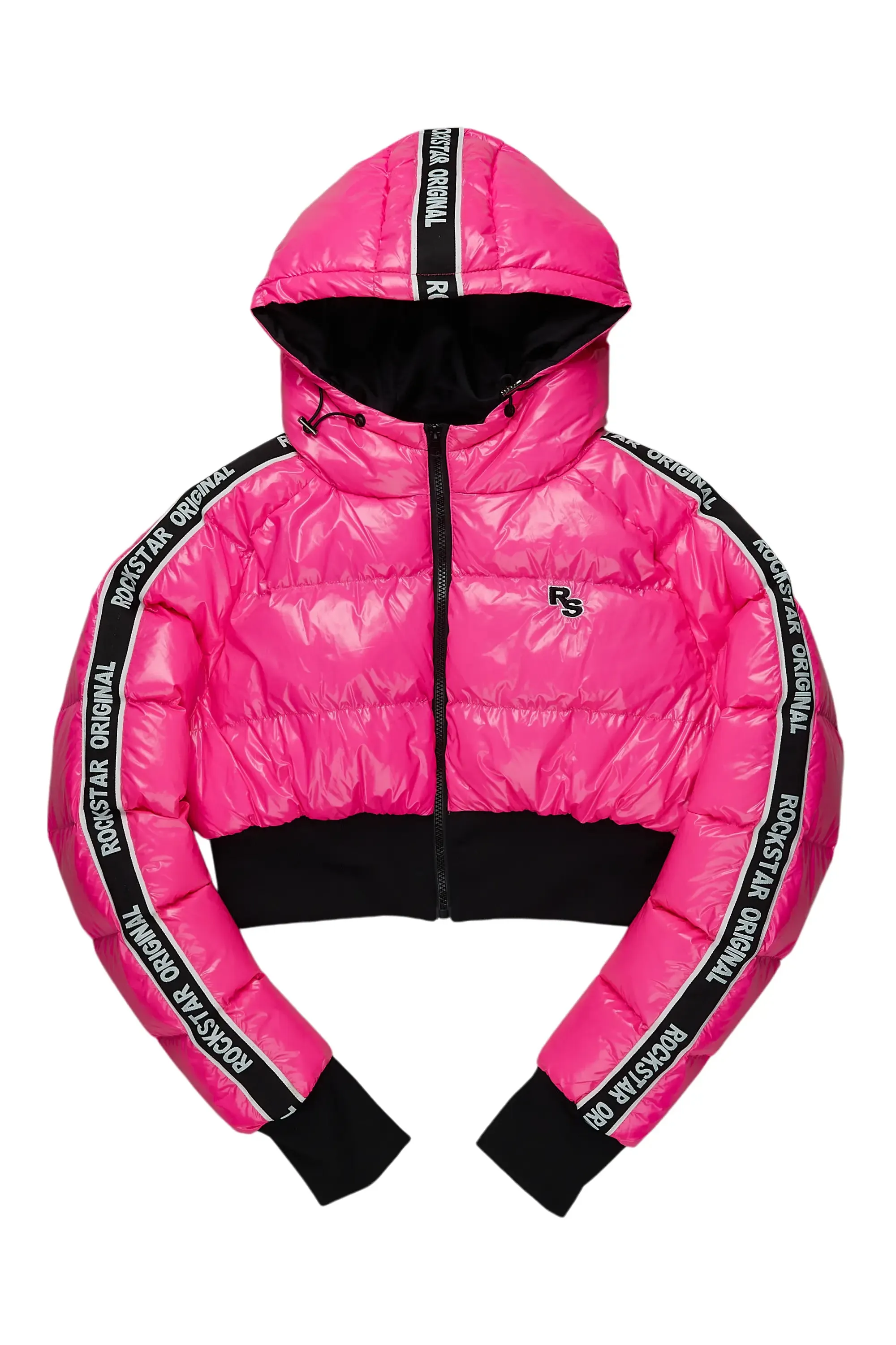 Jackey Hot Pink 2.0 Crop Puffer Jacket sold by Rockstar Original product image thumbnail 2