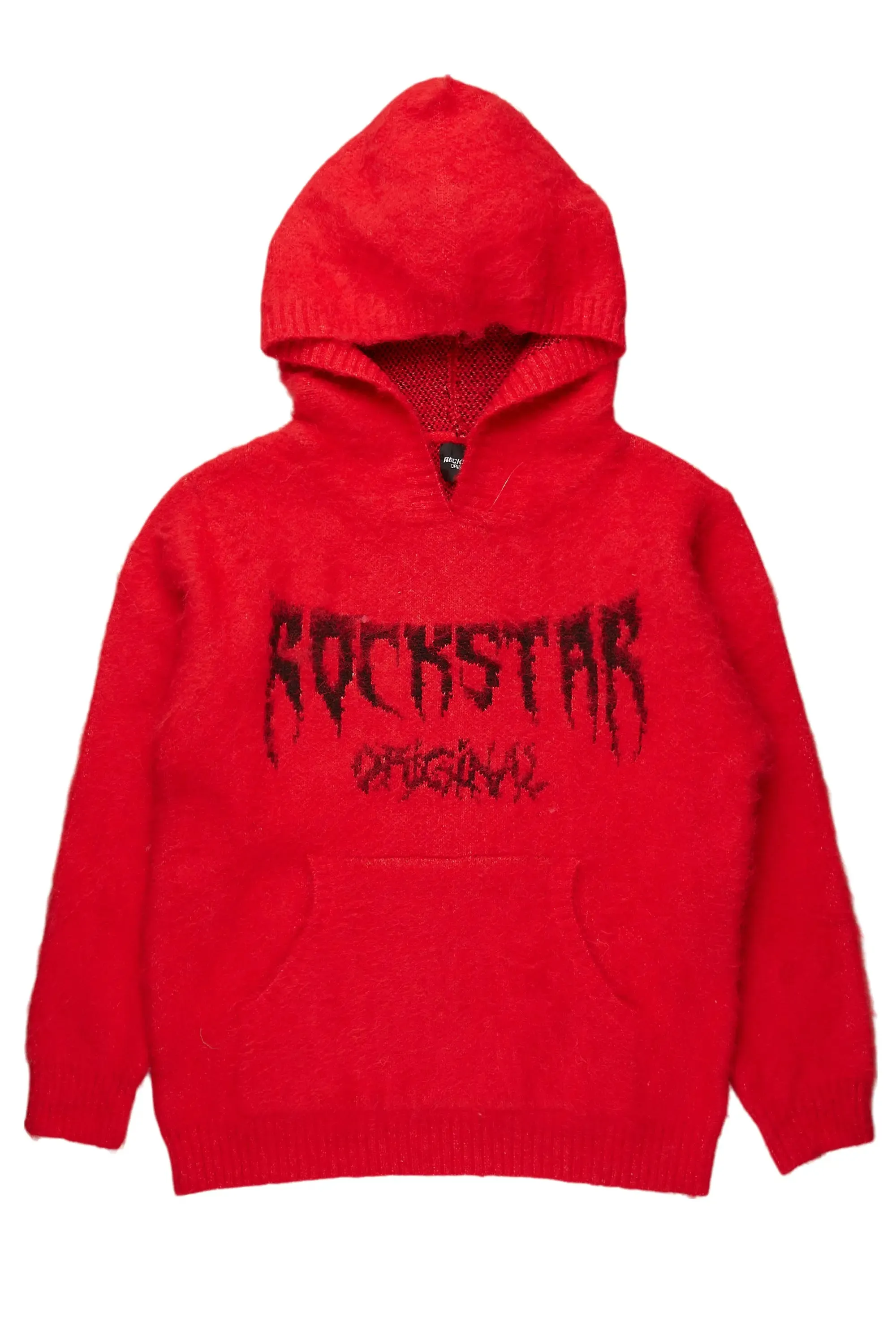 Andros Red Graphic Knitted Hoodie sold by Rockstar Original