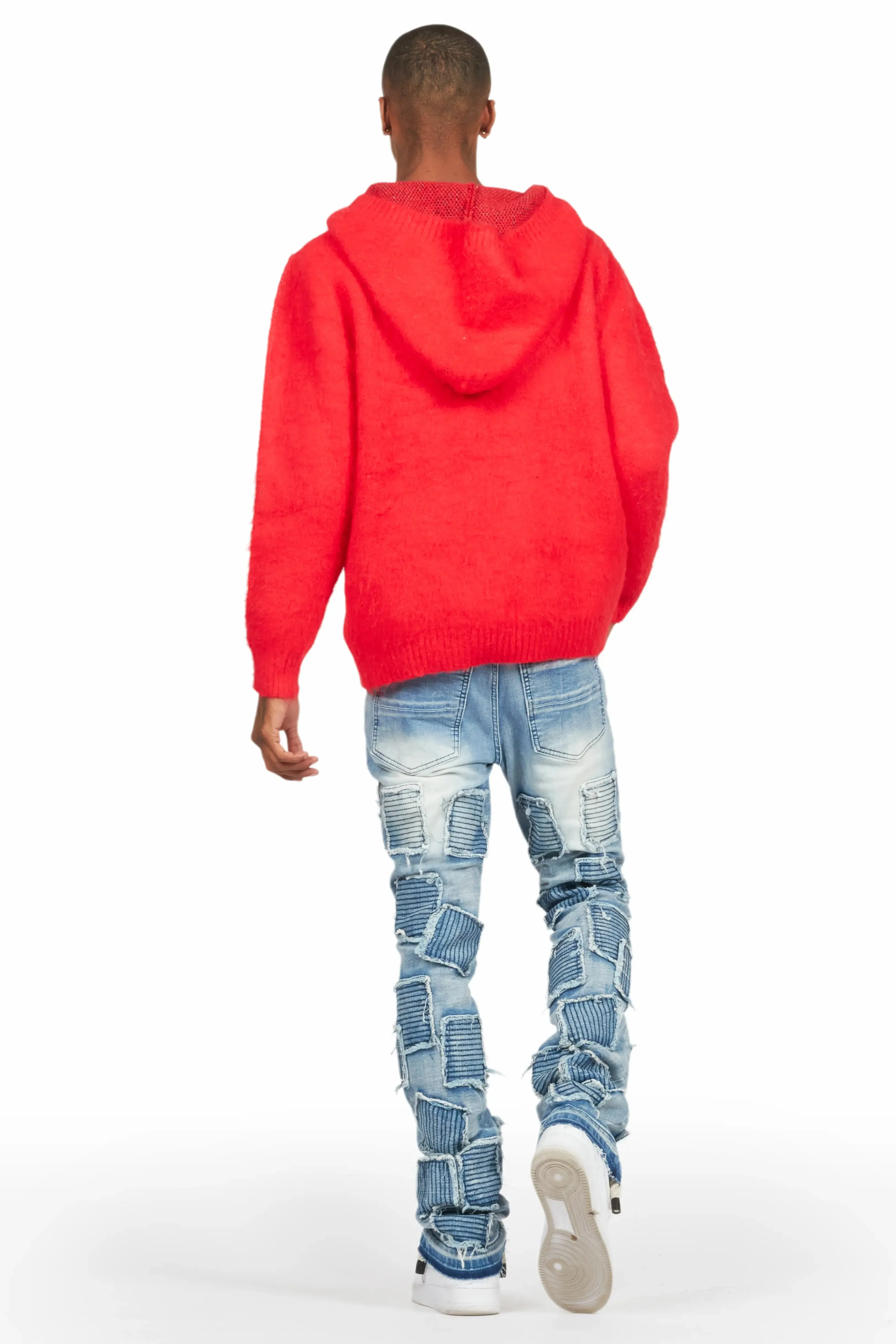 Andros Red Graphic Knitted Hoodie sold by Rockstar Original product image thumbnail 5