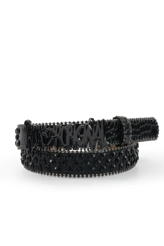 Sammy Black Rhinestone Belt sold by Rockstar Original