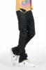 Shake Black Coated Stacked Flare Jean sold by Rockstar Original