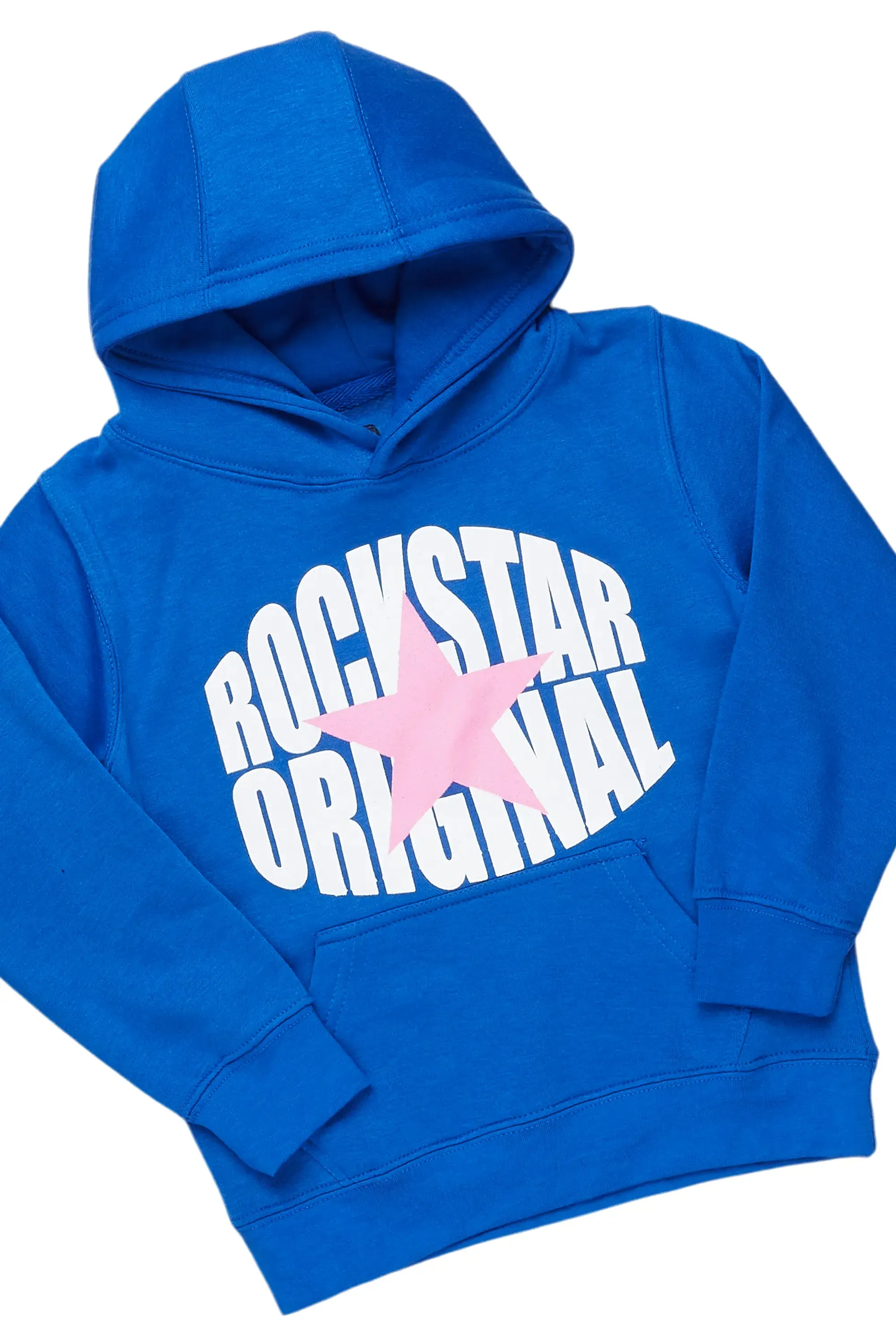 Girls Maeve Royal Blue Hoodie/Stacked Flare Jean Set sold by Rockstar Original product image thumbnail 2