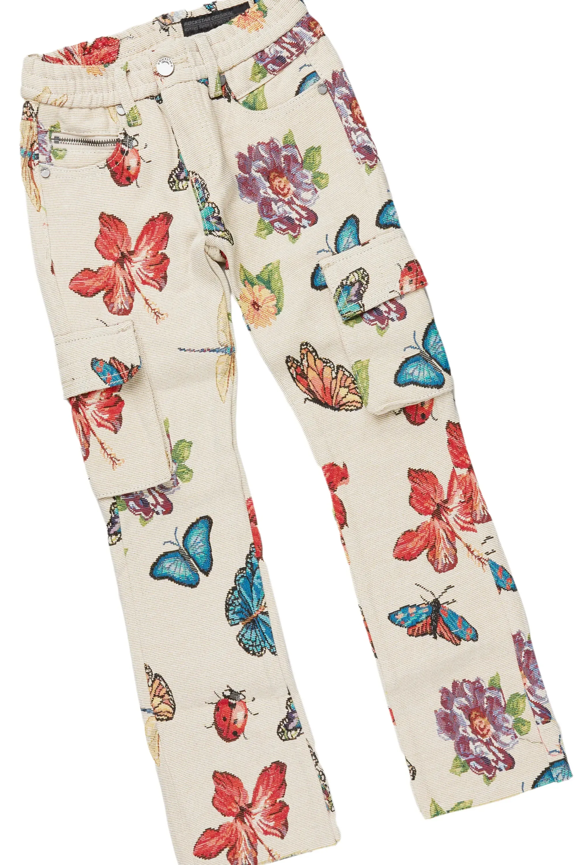 Girls Maeve Royal Blue Hoodie/Stacked Flare Jean Set sold by Rockstar Original product image thumbnail 3