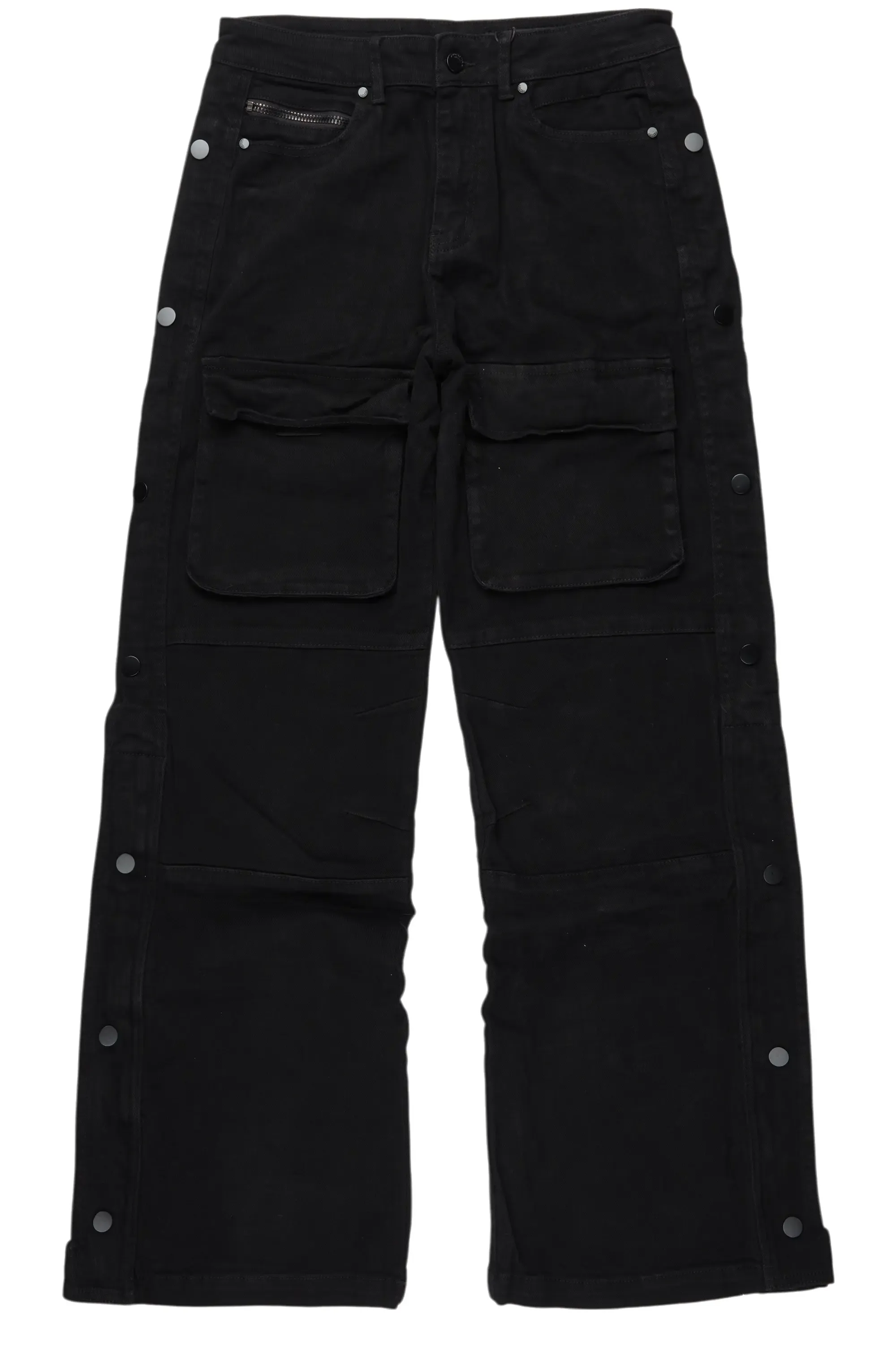 Yuri Black Stacked Cargo Flare Jean sold by Rockstar Original product image thumbnail 2