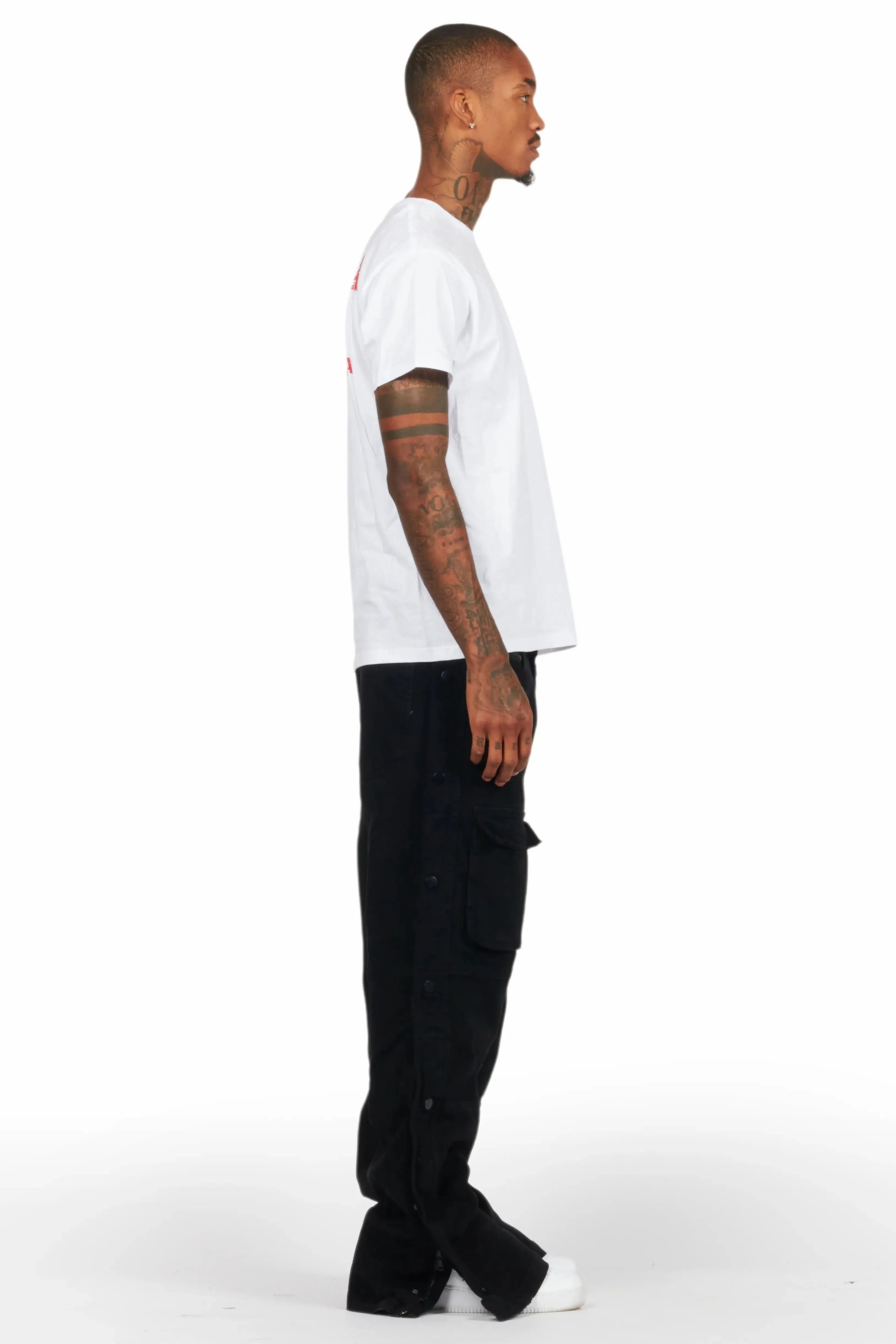 Yuri Black Stacked Cargo Flare Jean sold by Rockstar Original product image thumbnail 5