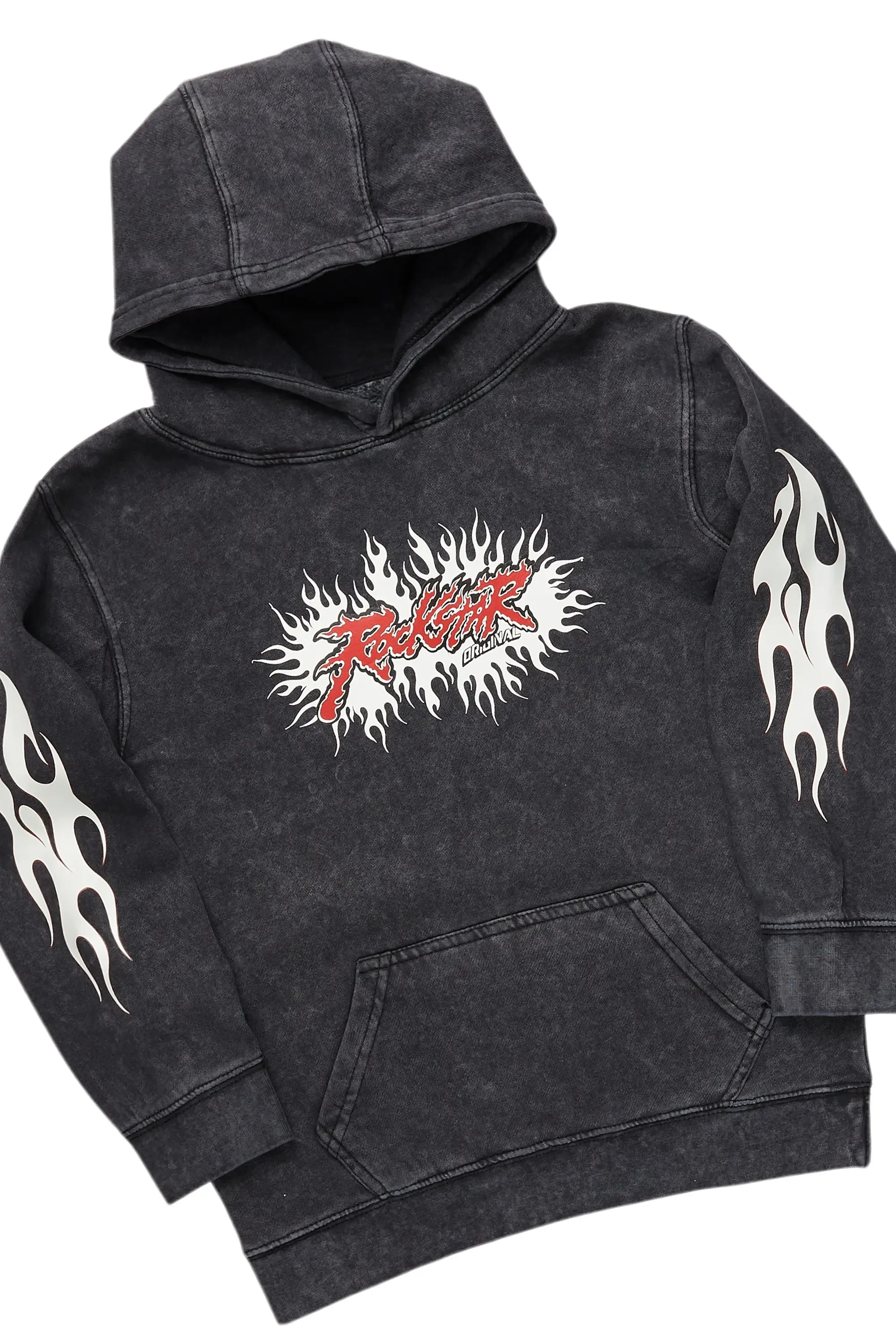 Boys Basiano Vintage Black Hoodie/Slim Fit Jean Set sold by Rockstar Original product image thumbnail 2