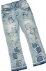 Boys Abdon Vintage Navy Hoodie/Stacked Flare Jean Set sold by Rockstar Original