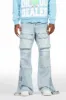Yuri Blue Stacked Cargo Flare Jean sold by Rockstar Original