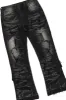 Boys Bede Vintage Black Hoodie/Stacked Flare Jean Set sold by Rockstar Original