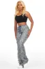 Syncere Navy Tapestry Stacked Pant sold by Rockstar Original