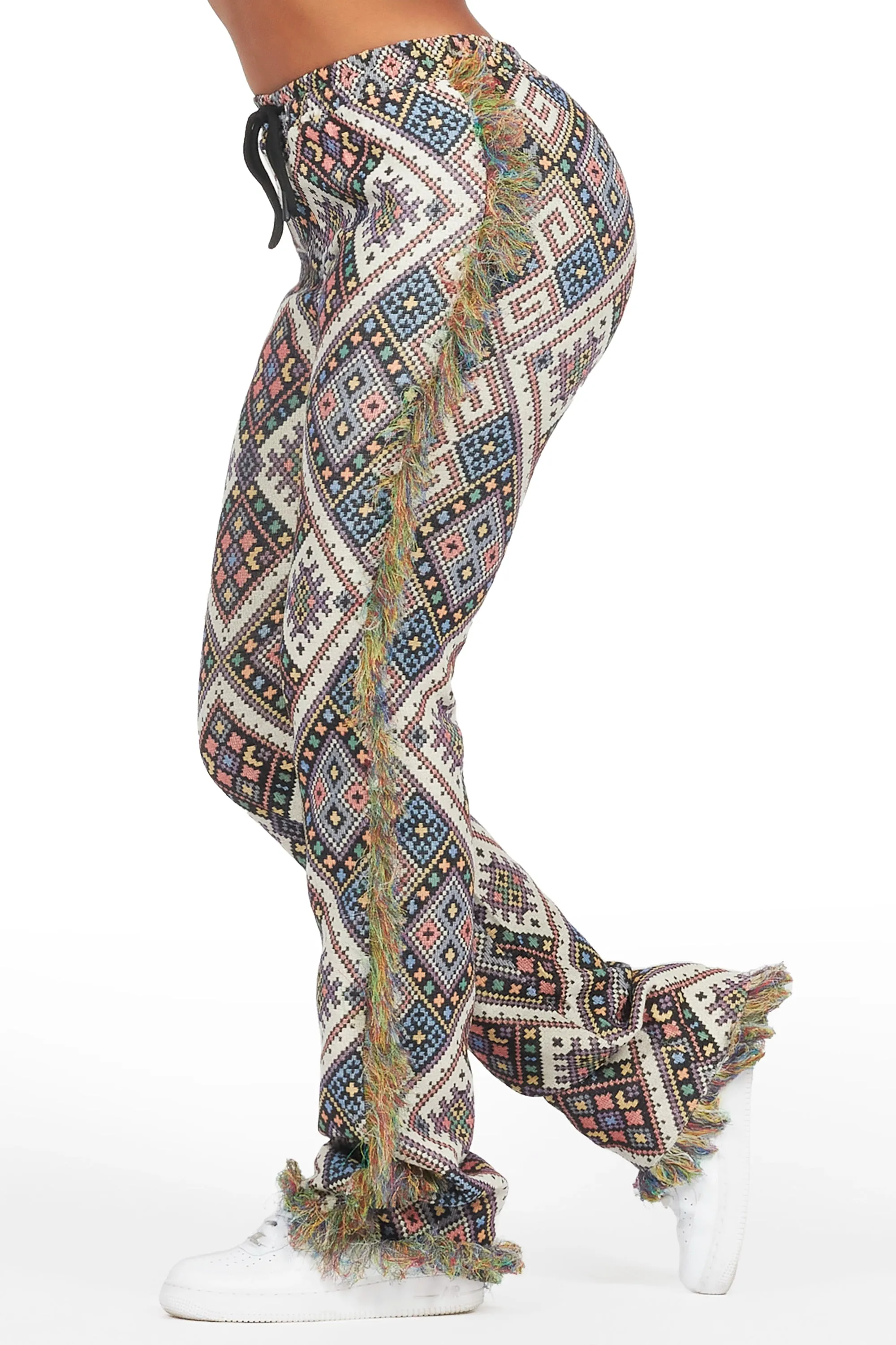 Missy Black Multi Print Tapestry Stacked Pant sold by Rockstar Original product image thumbnail 3