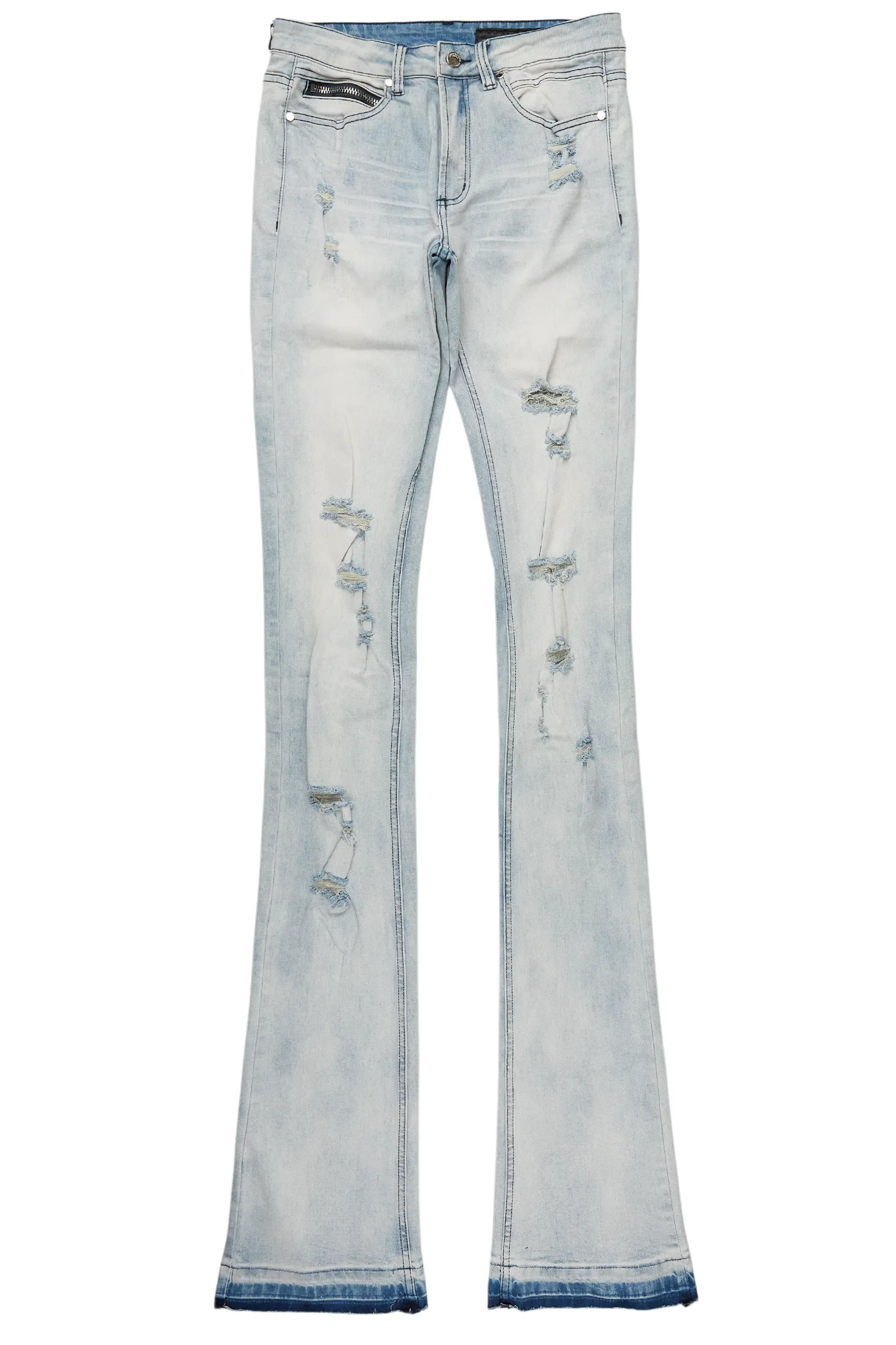 Stellan Blue Super Stacked Flare Jean sold by Rockstar Original