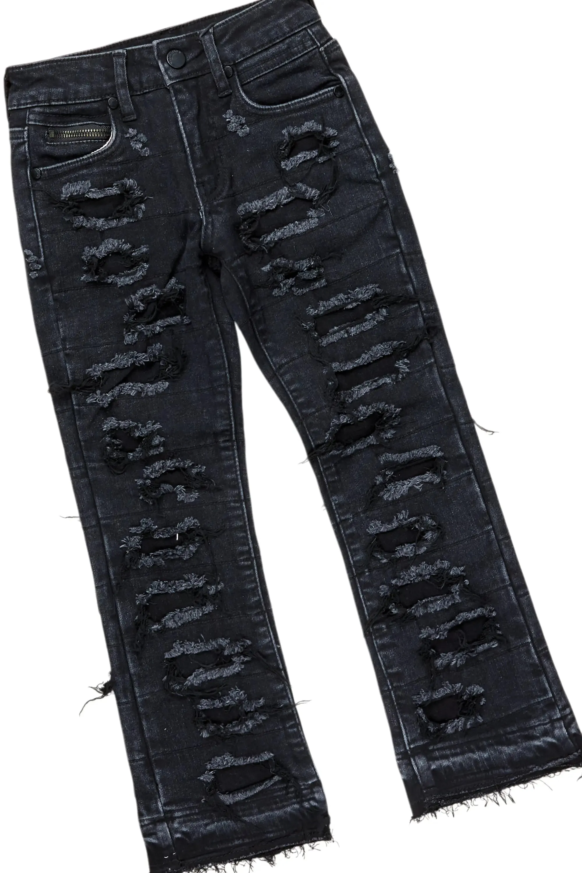 Boys Albus Red Hoodie/Stacked Flare Jean Set sold by Rockstar Original product image thumbnail 3