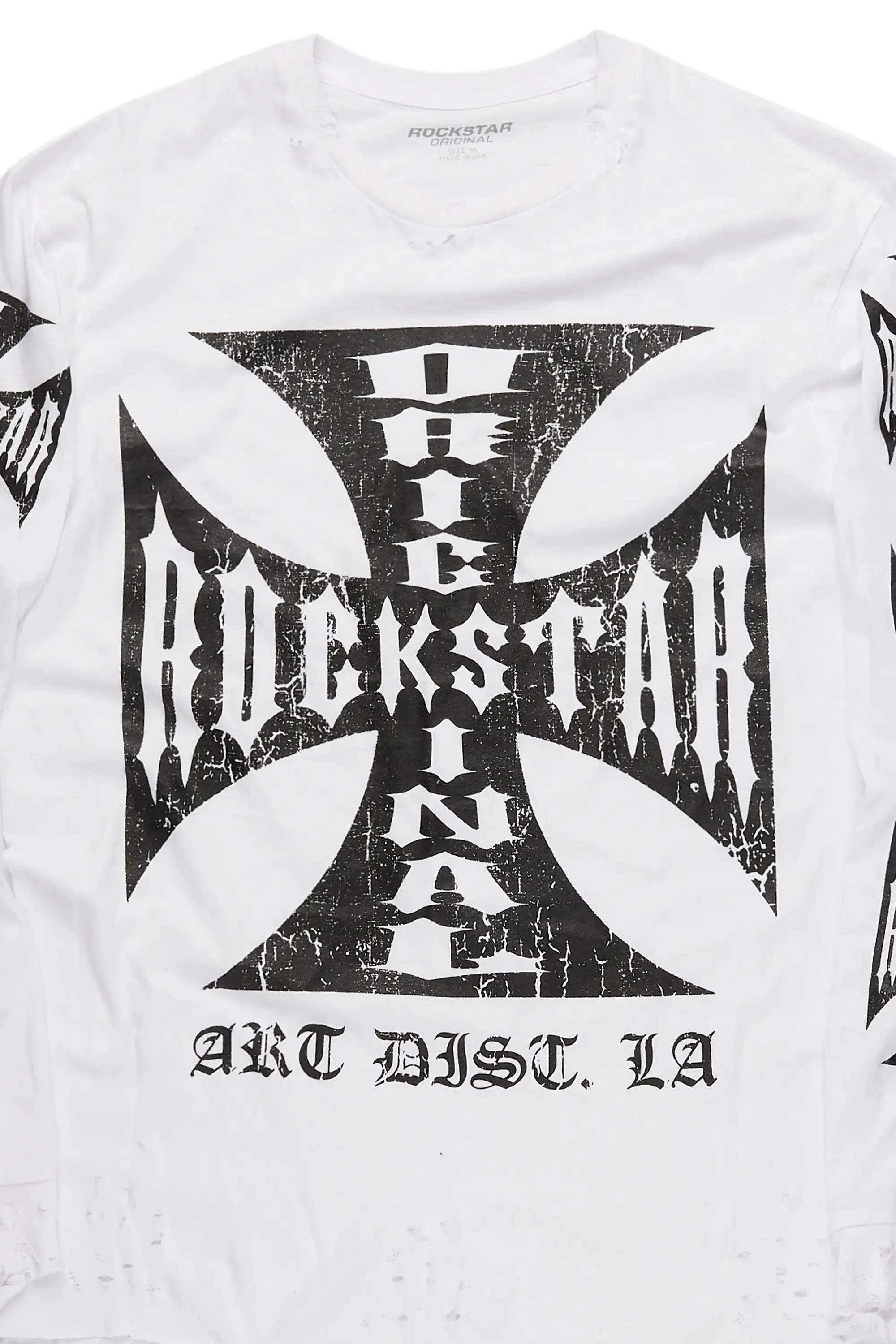 Udell White Long Sleeve Graphic T-Shirt sold by Rockstar Original product image thumbnail 2