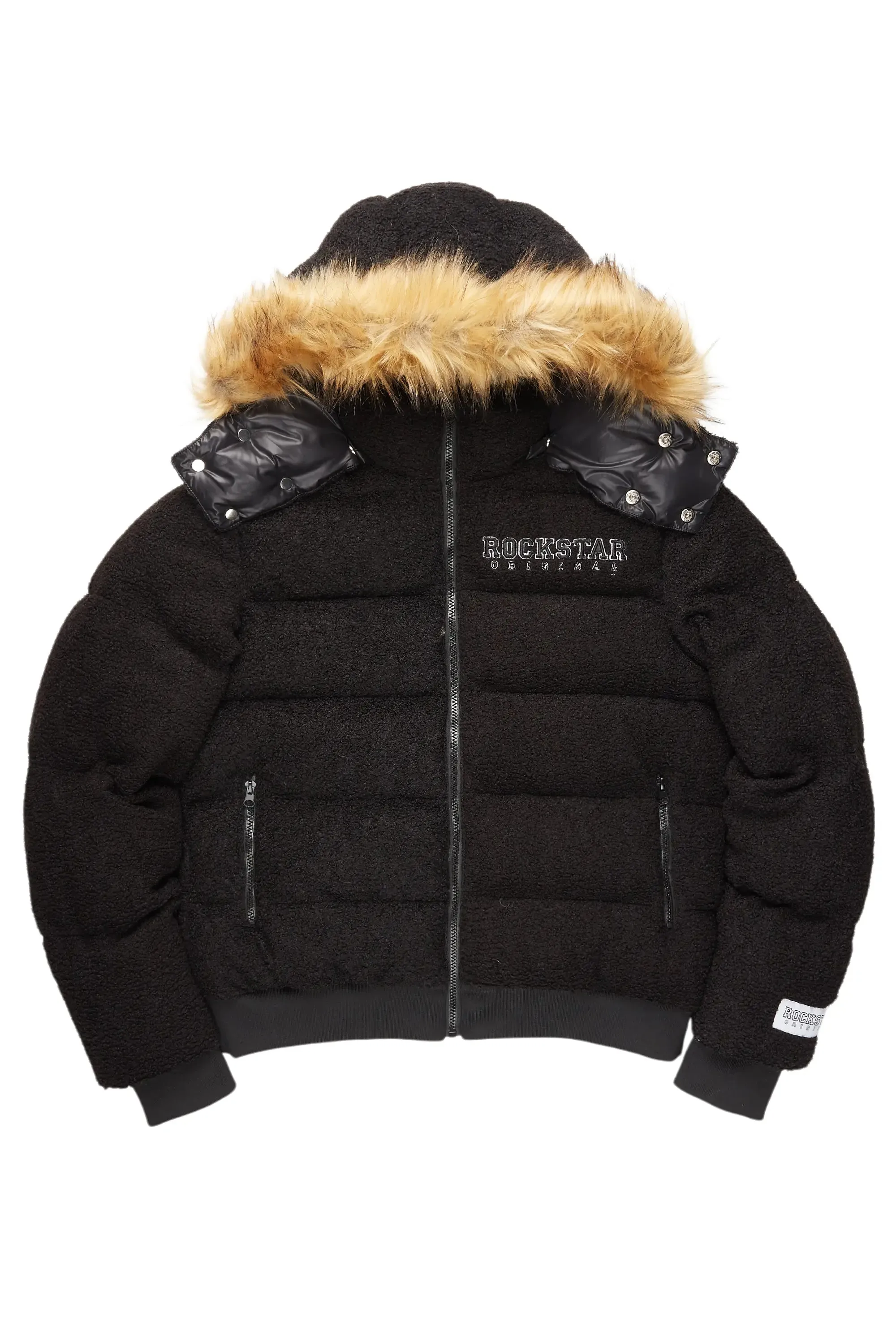 Kesia 2.0 Black Sherpa Puffer Jacket sold by Rockstar Original