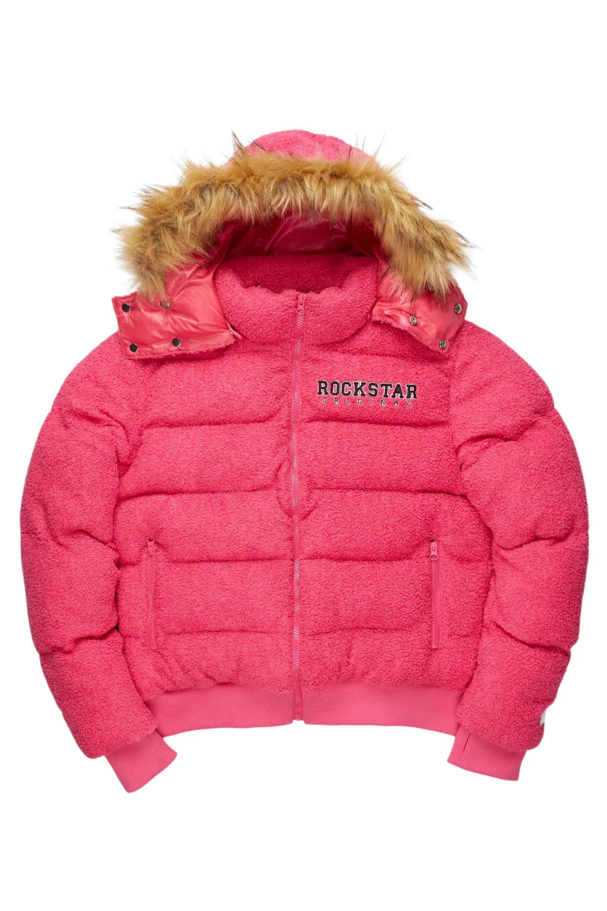 Kesia 2.0 Fuchsia Sherpa Puffer Jacket sold by Rockstar Original