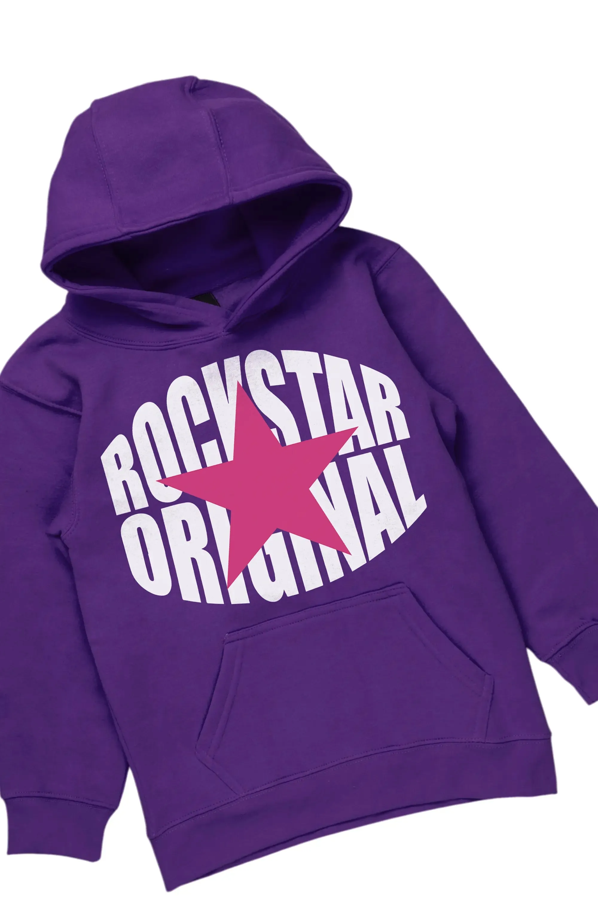 Girls Maeve Purple Hoodie/Stacked Flare Jean Set sold by Rockstar Original product image thumbnail 2