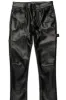 Quatz Black Leather Stacked Flare Jean sold by Rockstar Original
