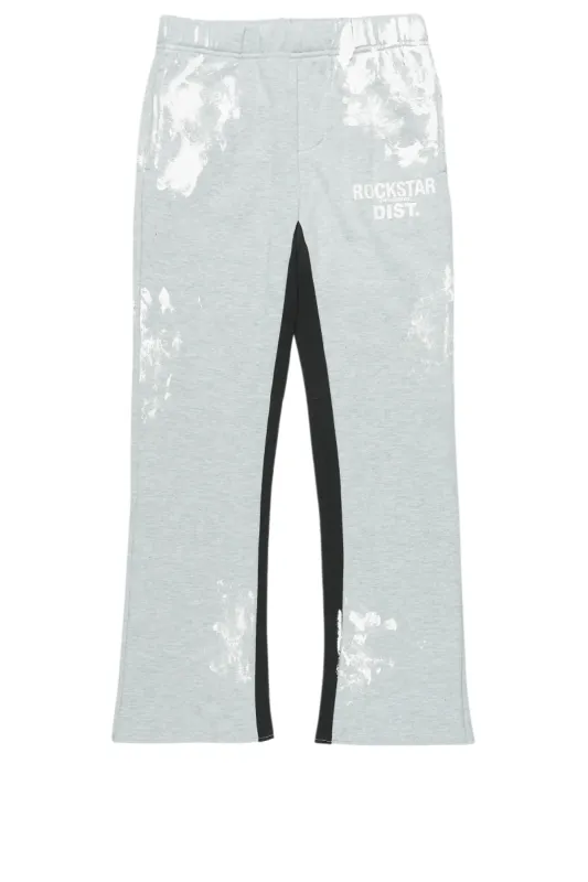 Boys Jaden Heather Grey Baggy Fit Trackpant sold by Rockstar Original