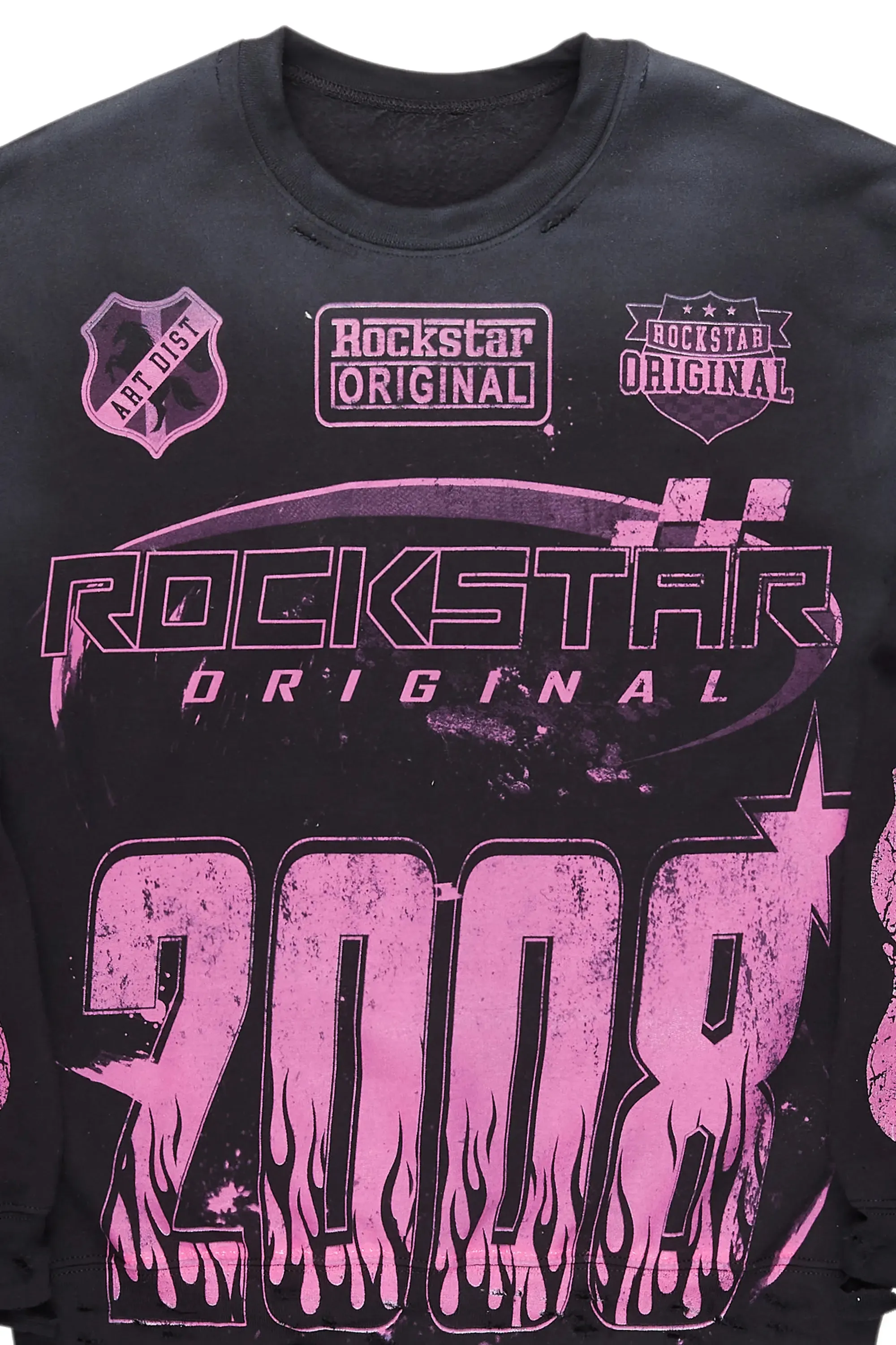 Amos Black/Pink Graphic Crewneck sold by Rockstar Original product image thumbnail 2