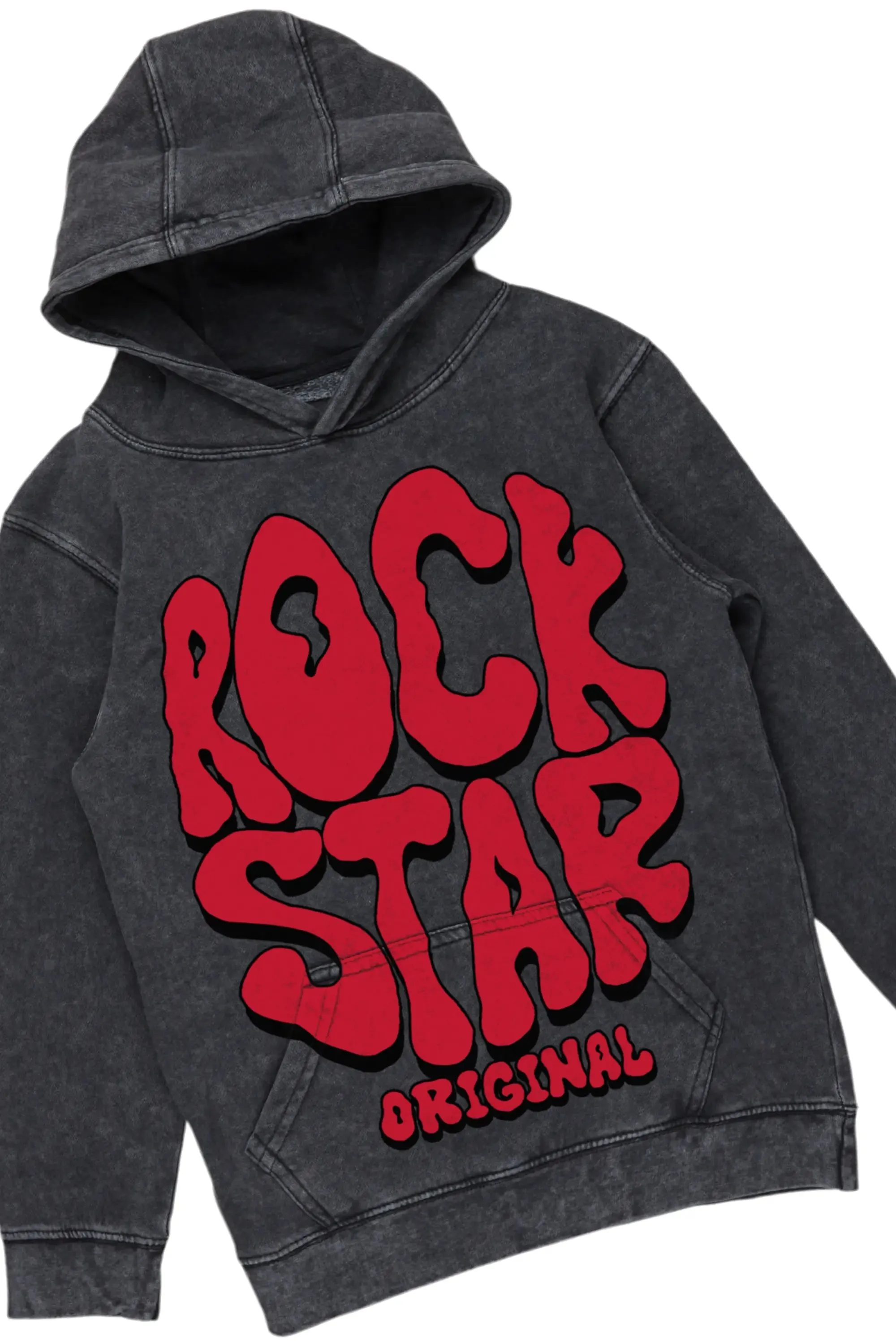Girls Cass Vintage Black Hoodie/Stacked Flare Jean Set sold by Rockstar Original product image thumbnail 2