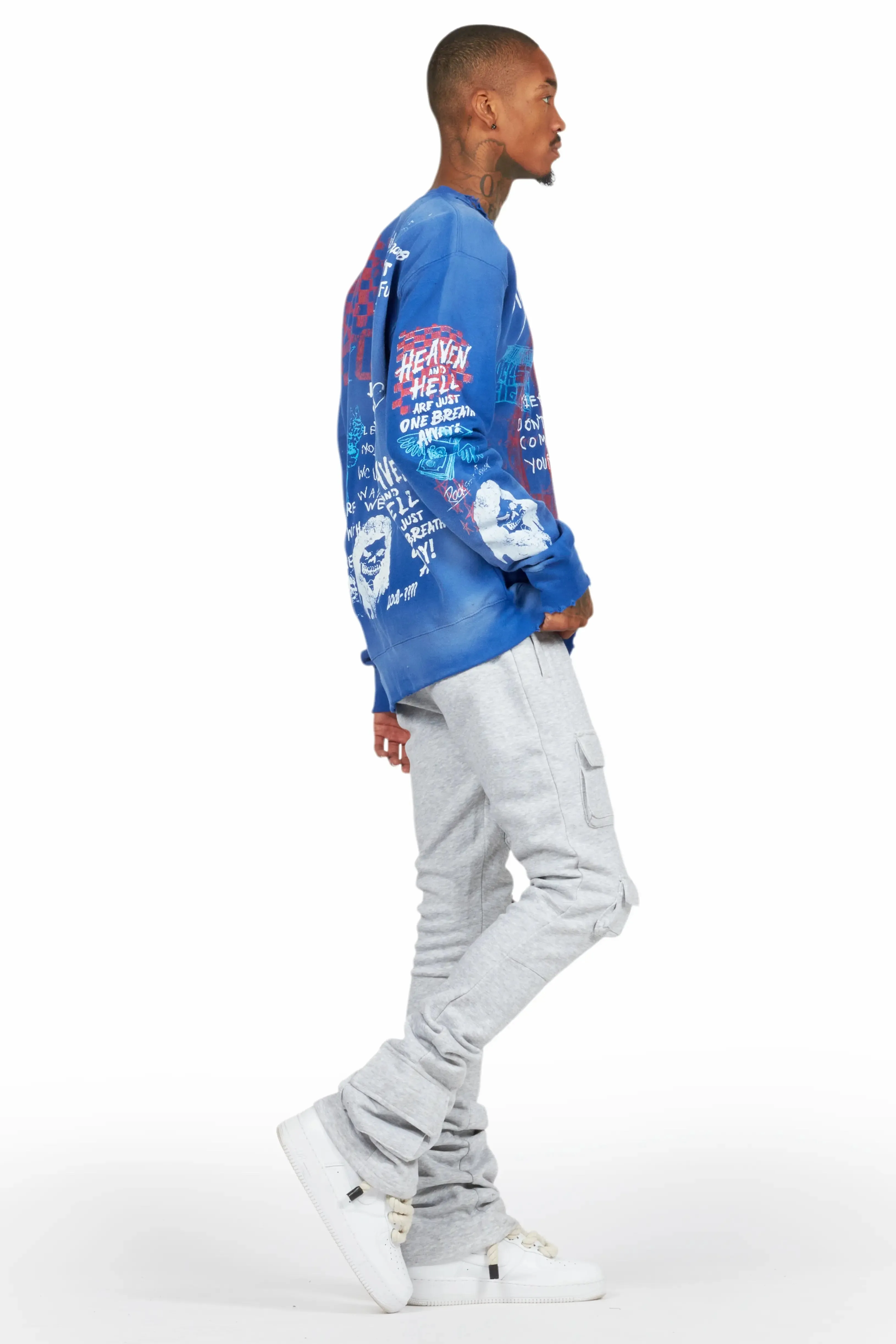 Gabin Royal Blue Graphic Crewneck sold by Rockstar Original product image thumbnail 3