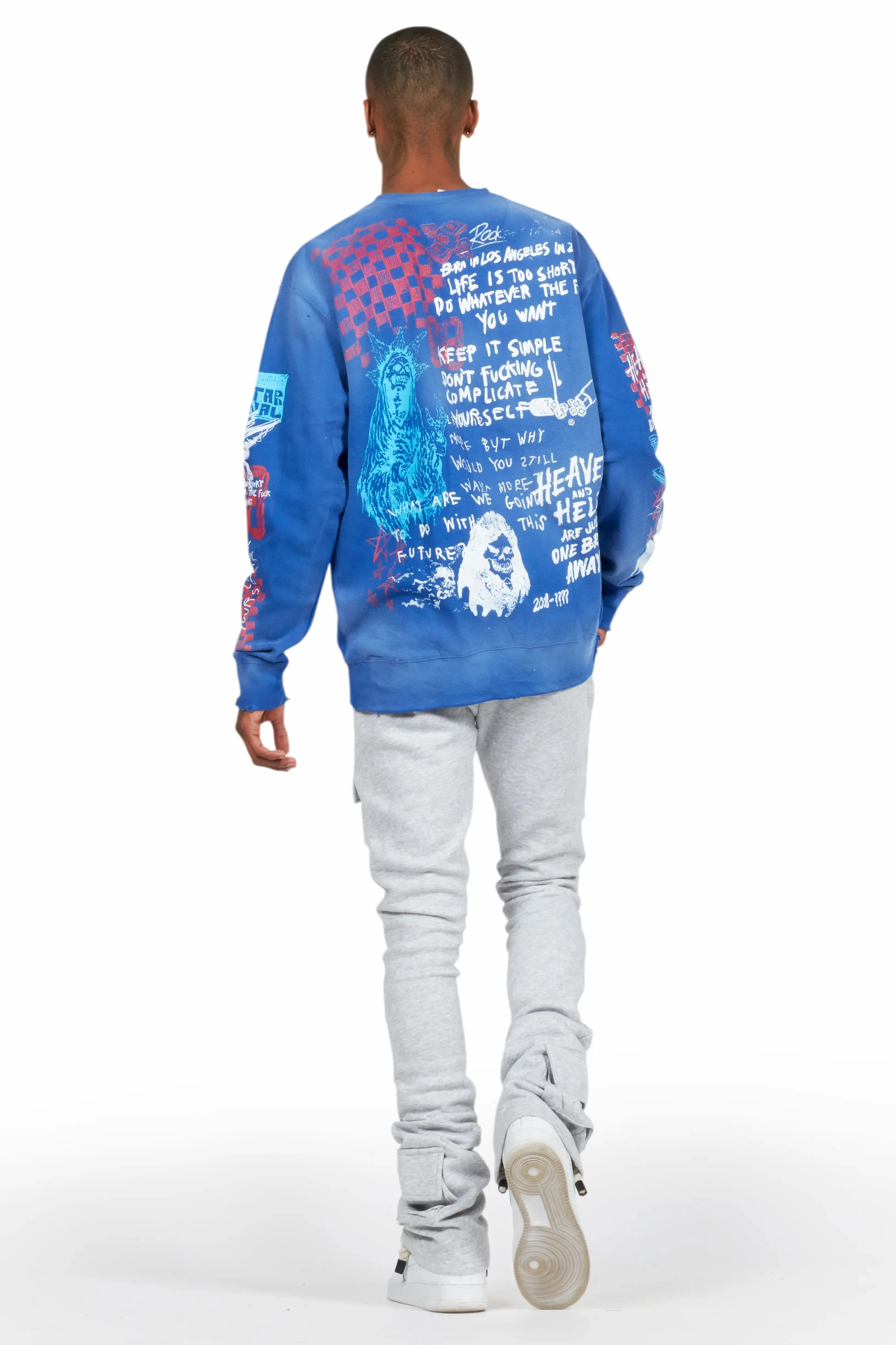 Gabin Royal Blue Graphic Crewneck sold by Rockstar Original product image thumbnail 4