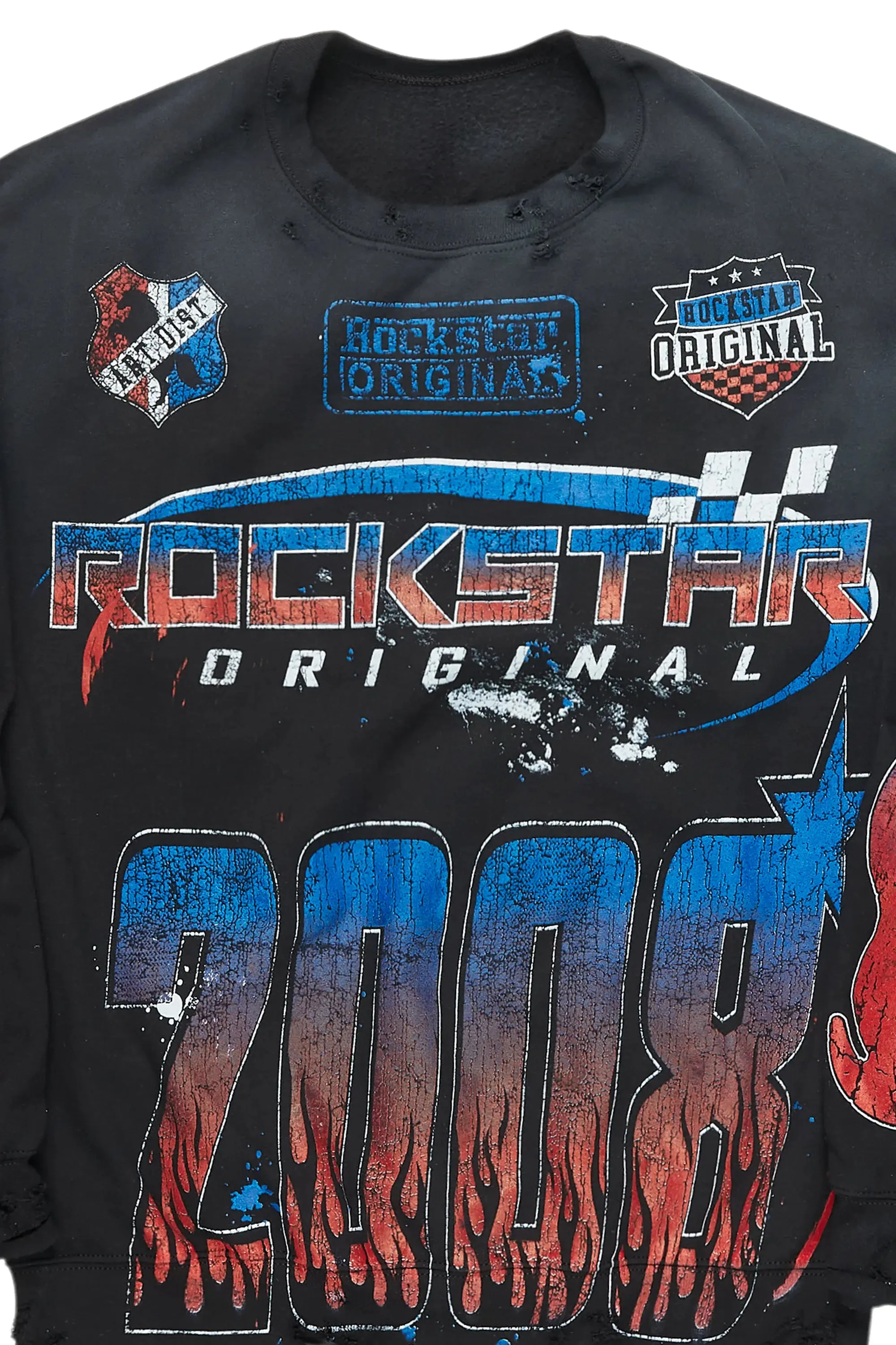 Amos Black/Red Graphic Crewneck sold by Rockstar Original product image thumbnail 2