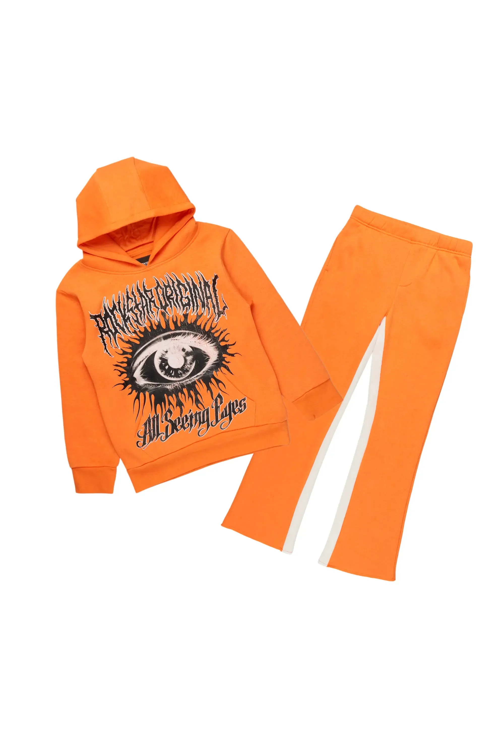 Boys All Seeing Eyes Orange Stacked Track Set sold by Rockstar Original