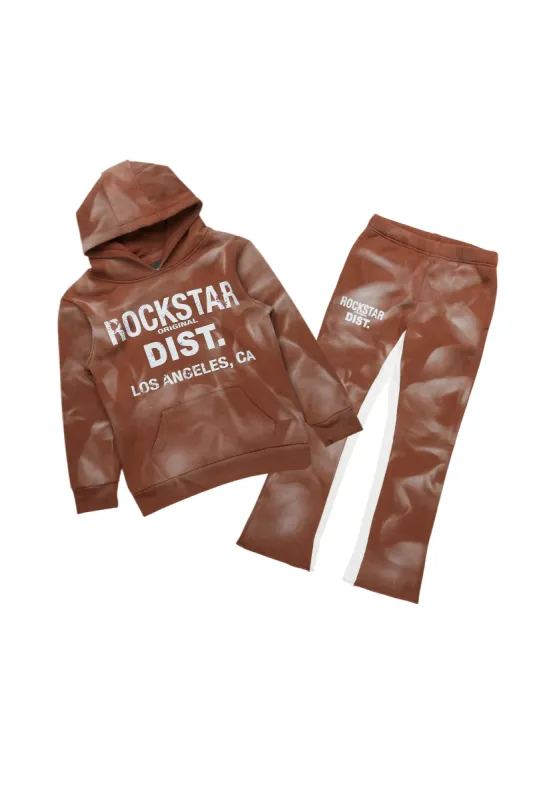 Boys Nelly Brown Baggy Fit Track Set sold by Rockstar Original
