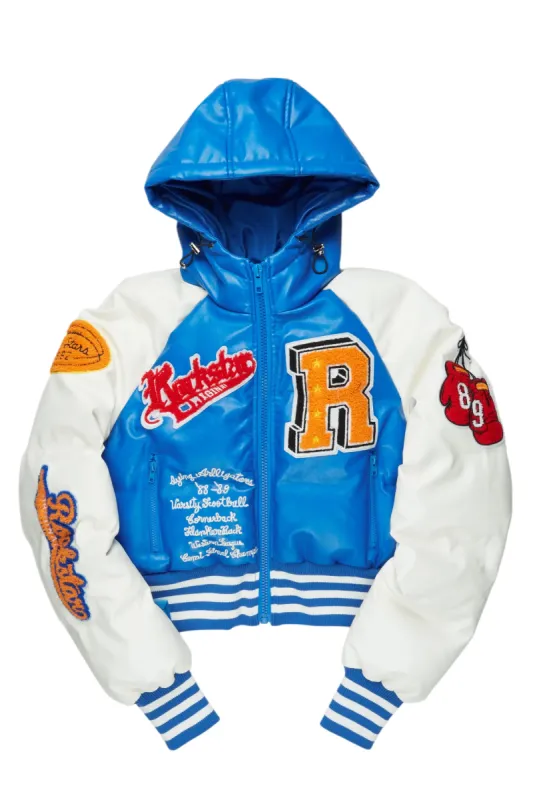 Xamaria Blue Crop Puffer Jacket sold by Rockstar Original