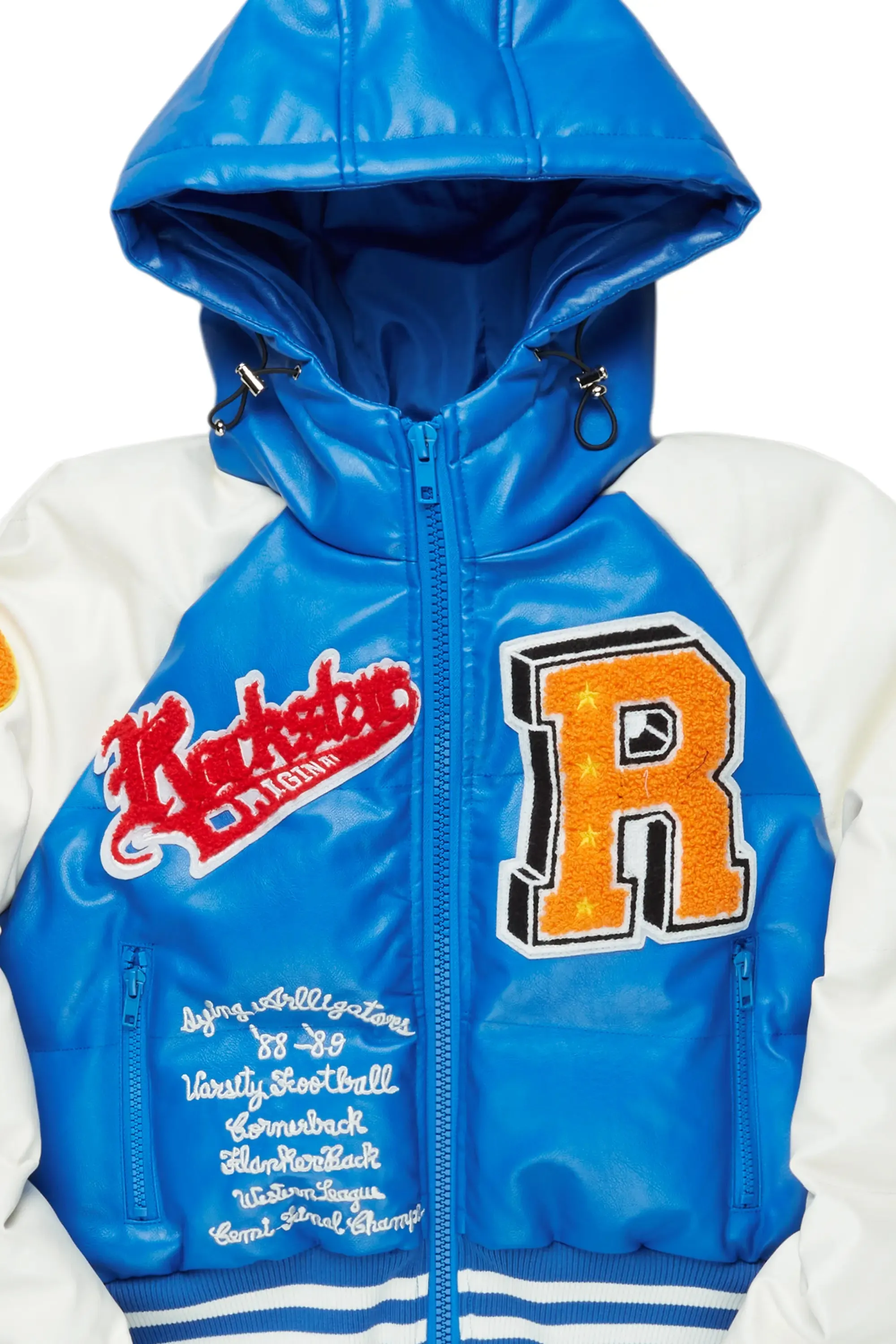 Xamaria Blue Crop Puffer Jacket sold by Rockstar Original product image thumbnail 3