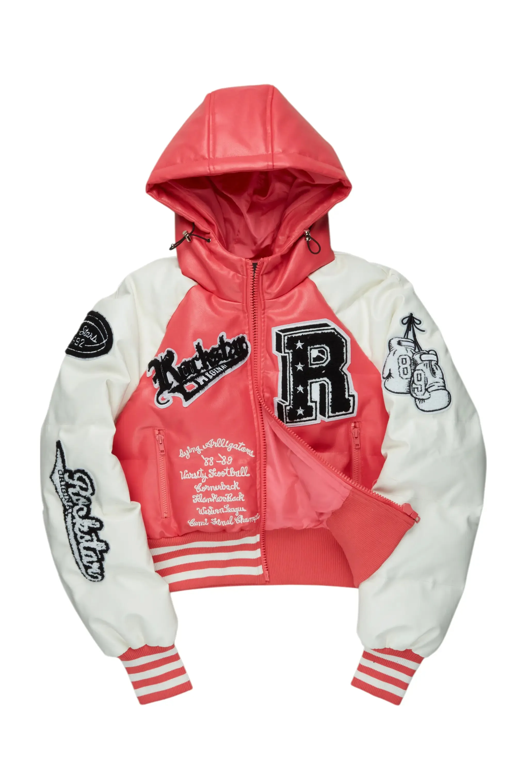 Xamaria Pink Crop Puffer Jacket sold by Rockstar Original product image thumbnail 2