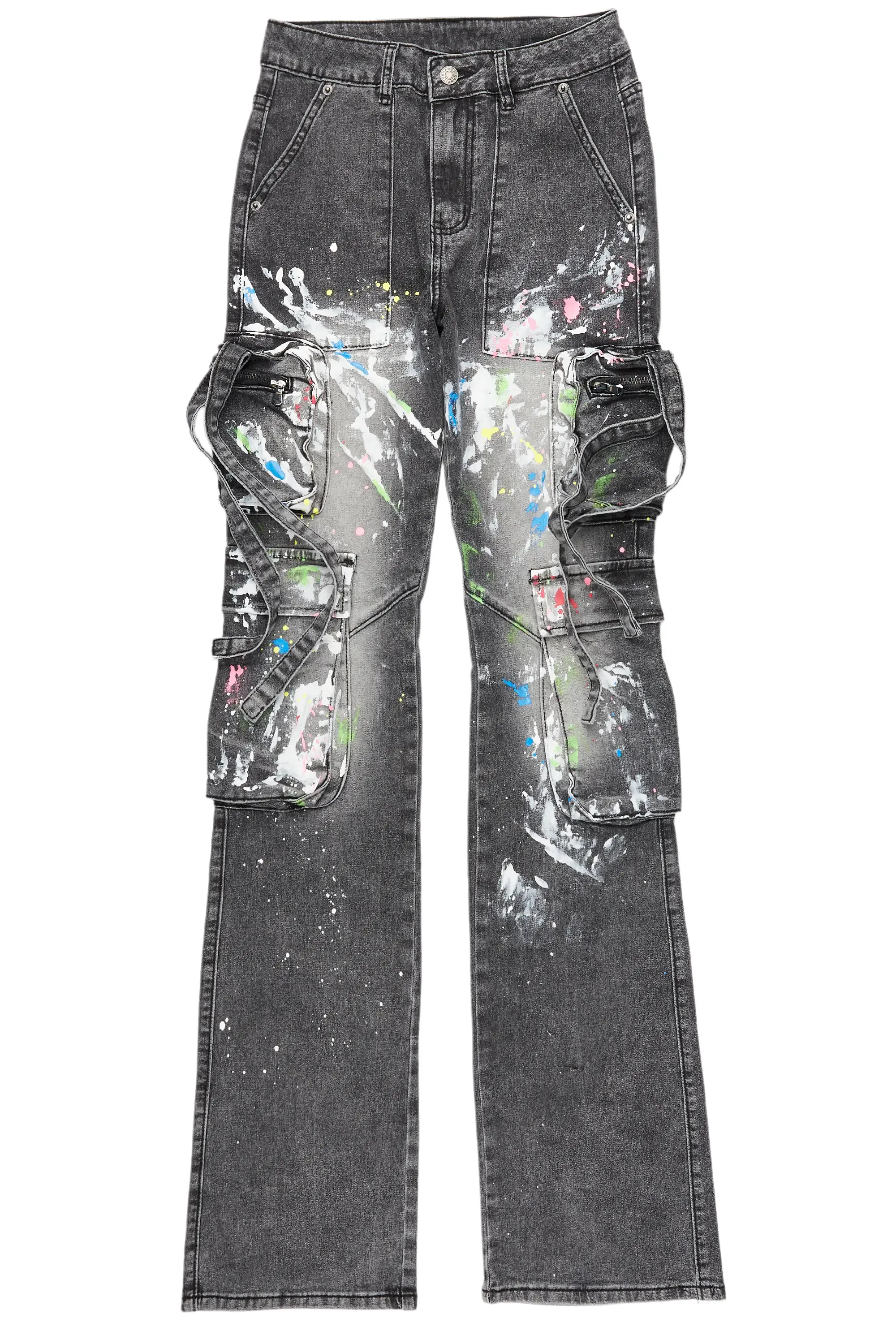 Kailiyah Grey Wash Super Stacked Jean sold by Rockstar Original