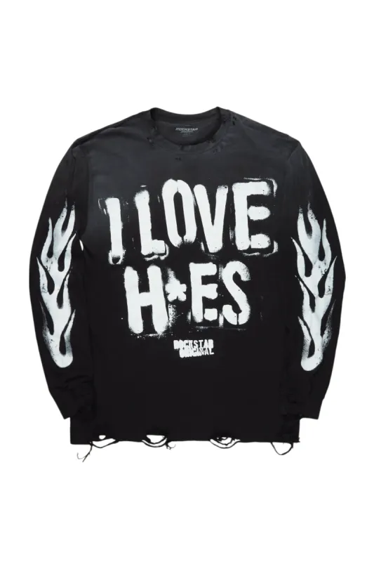 Tanasya Black Long Sleeve T-Shirt sold by Rockstar Original
