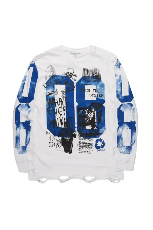 Grill White Long Sleeve Graphic T-Shirt sold by Rockstar Original