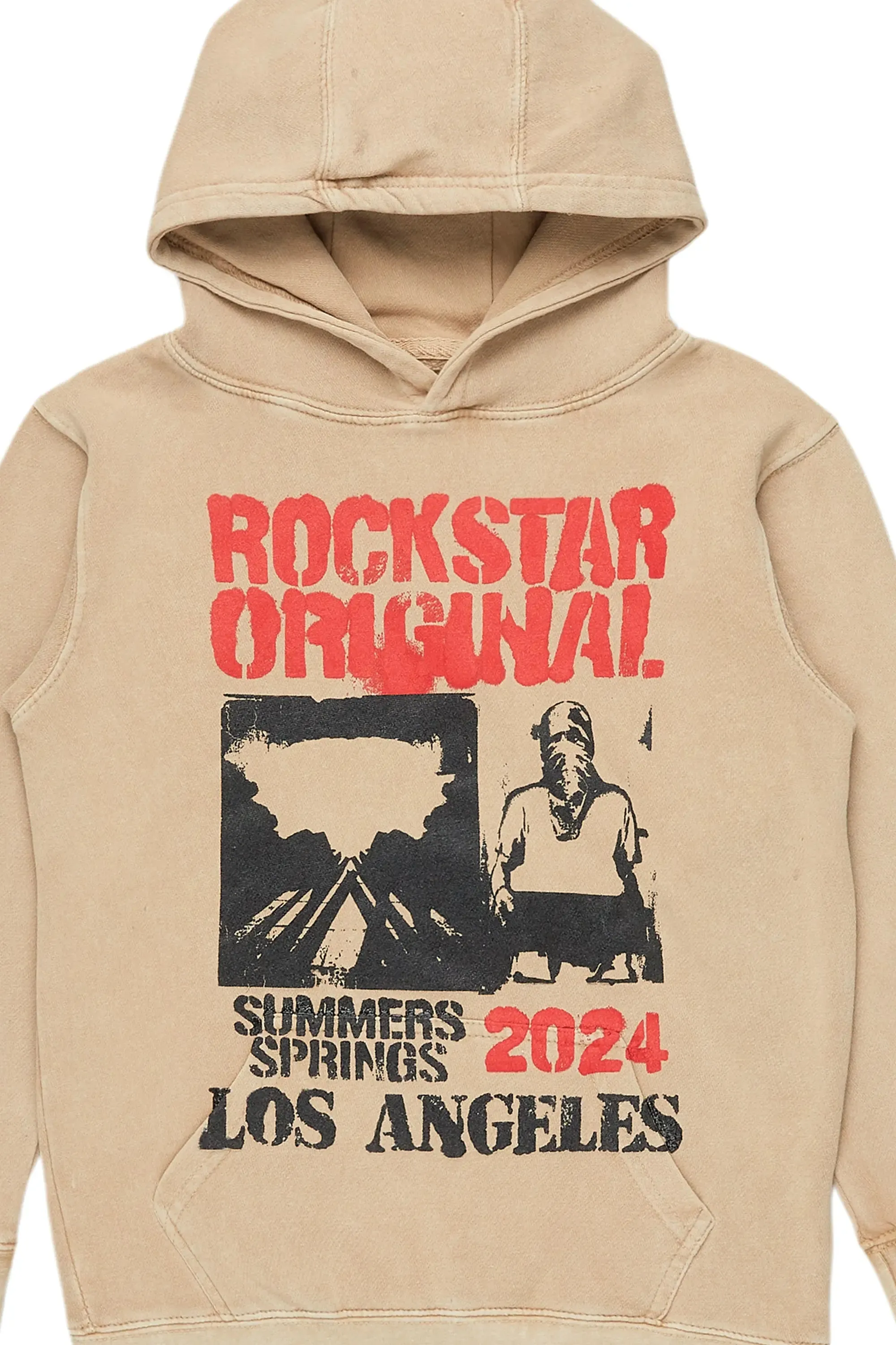 Boys Omer Vintage Beige Graphic Hoodie sold by Rockstar Original product image thumbnail 2