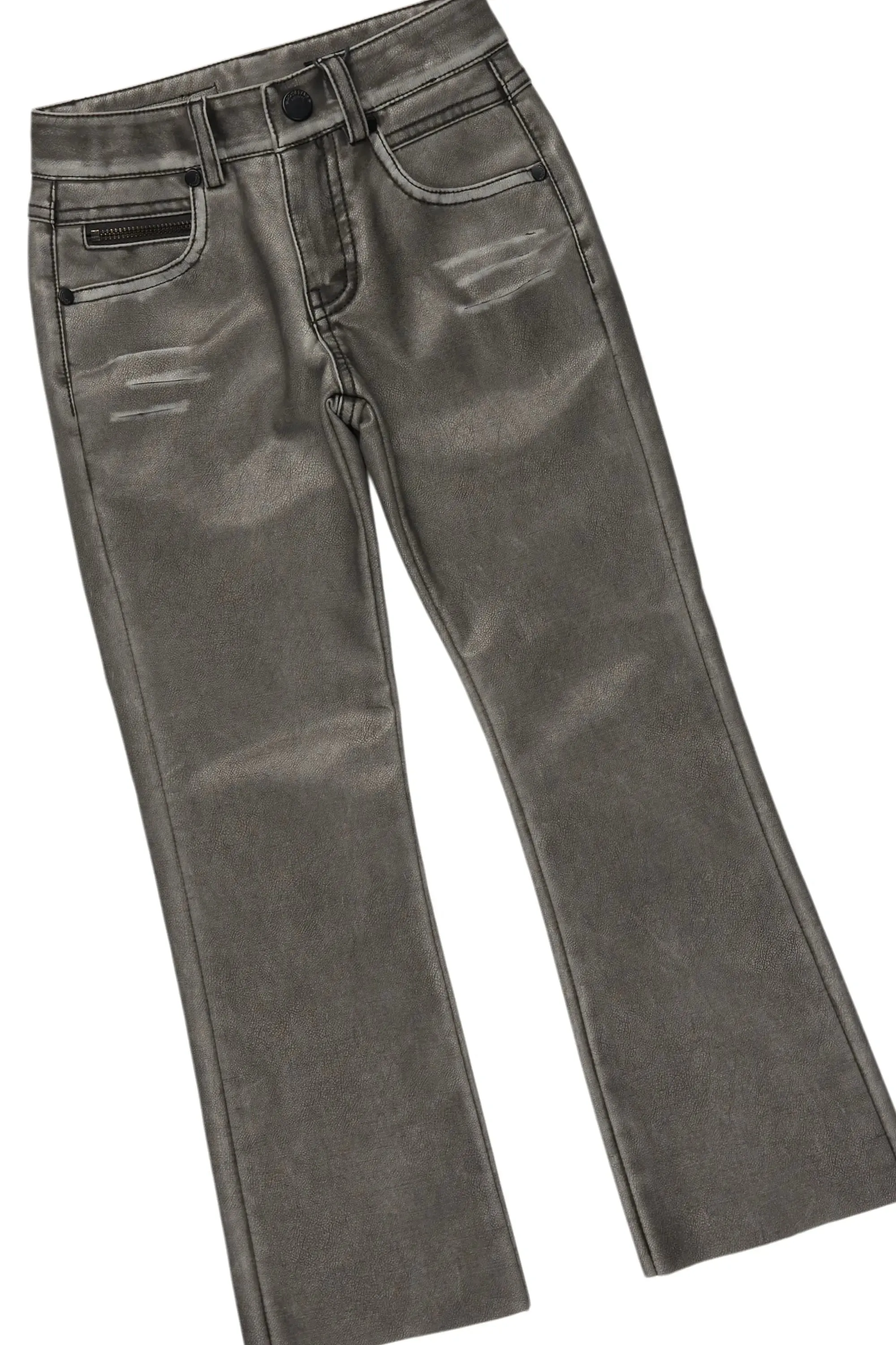 Boys Friso Maroon Hoodie/Stacked PU Jean Set sold by Rockstar Original product image thumbnail 3