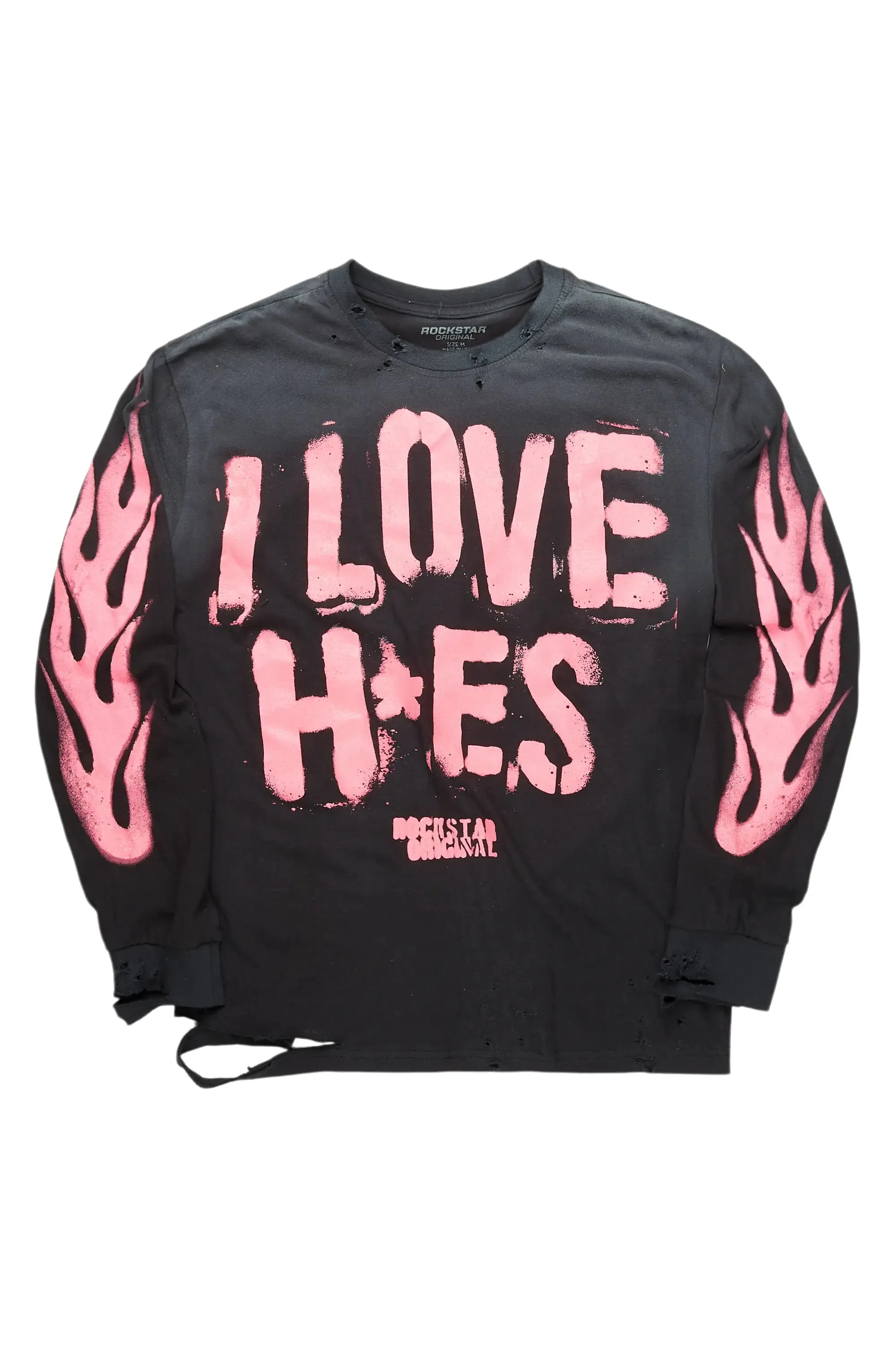 Banyan Black/Pink Long Sleeve Graphic T-Shirt sold by Rockstar Original