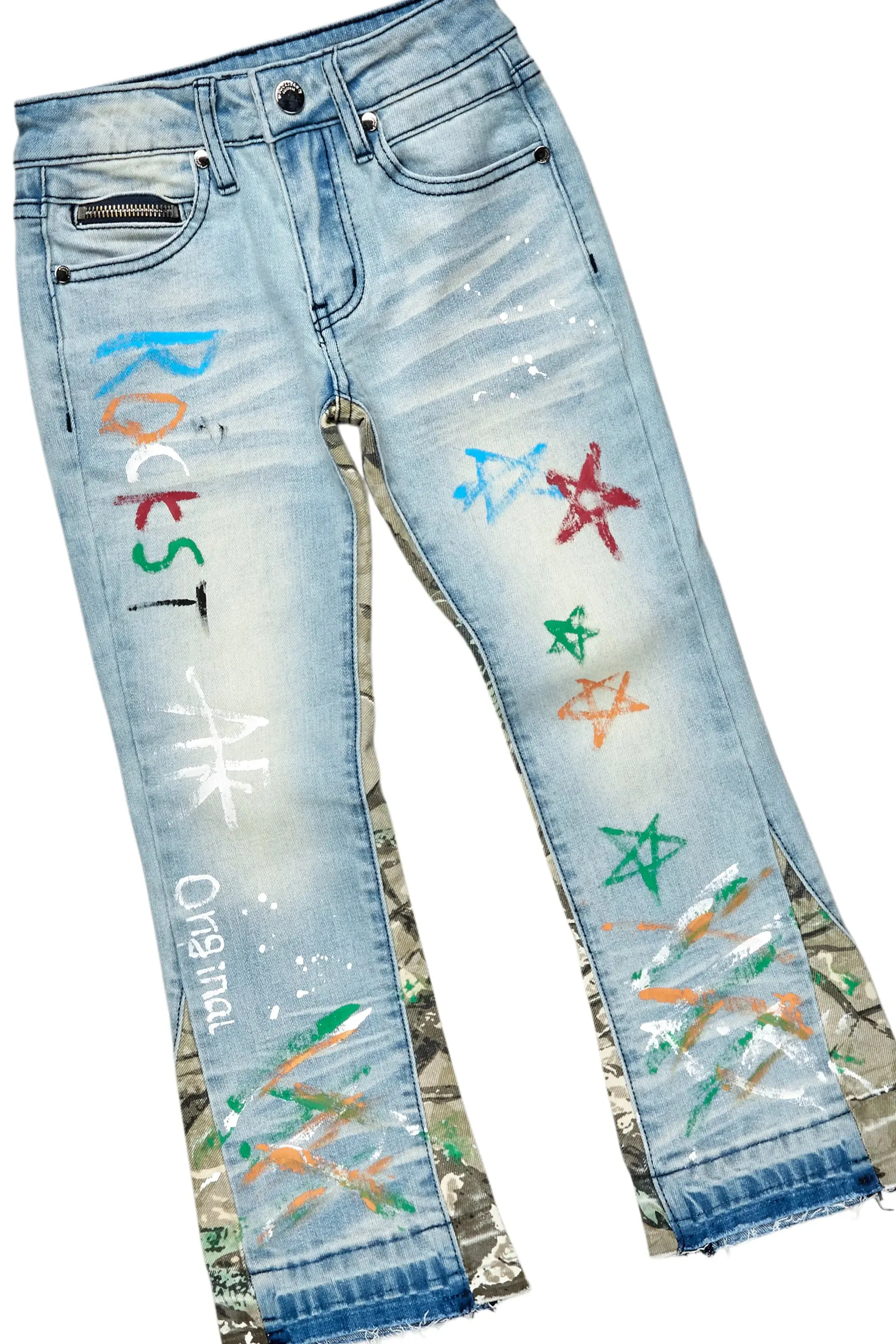 Boys Barren Red Hoodie/Stacked Flare Jean Set sold by Rockstar Original product image thumbnail 3