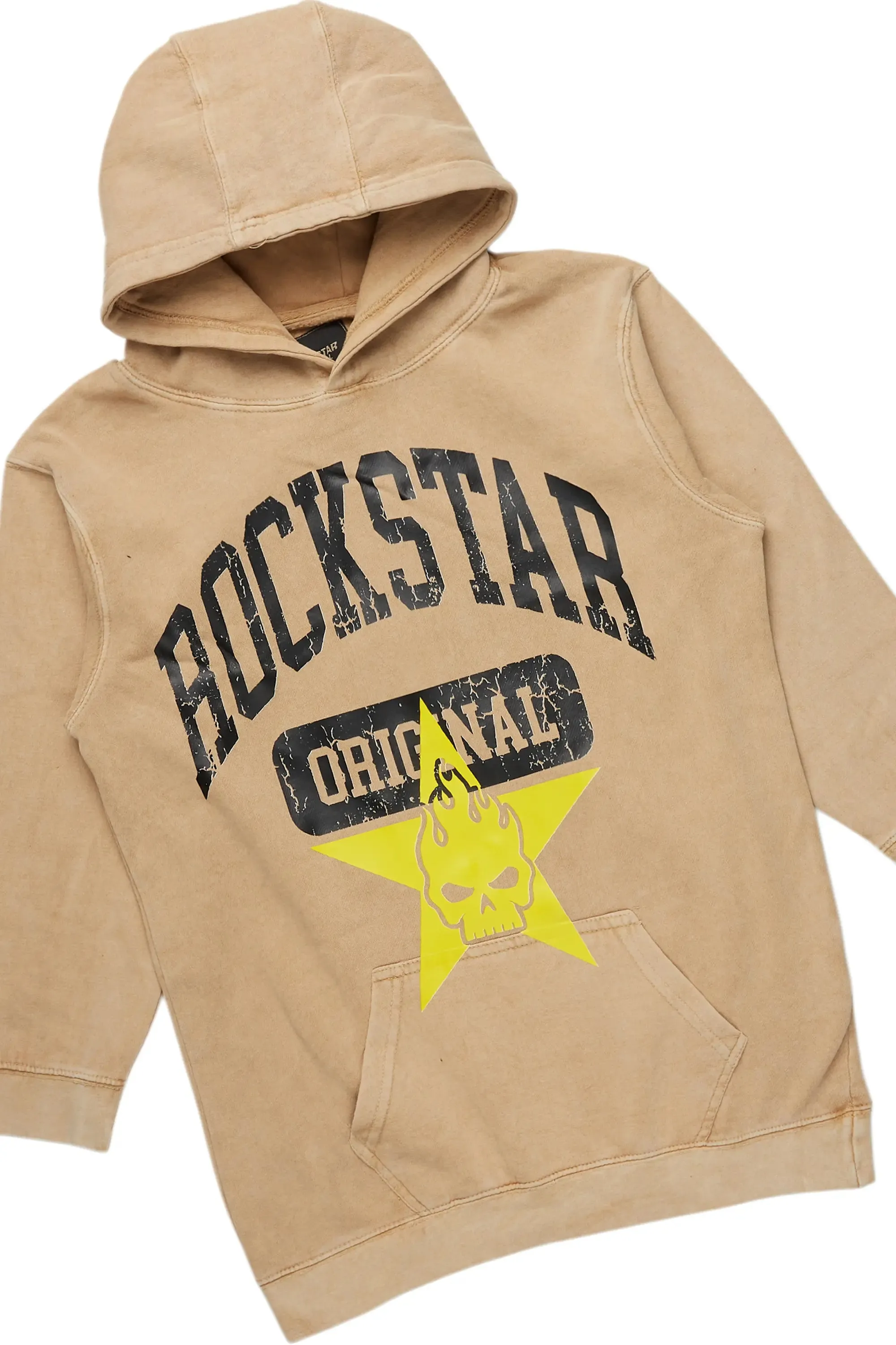 Boys Cabo Vintage Beige Hoodie/Stacked Flare Jean Set sold by Rockstar Original product image thumbnail 2
