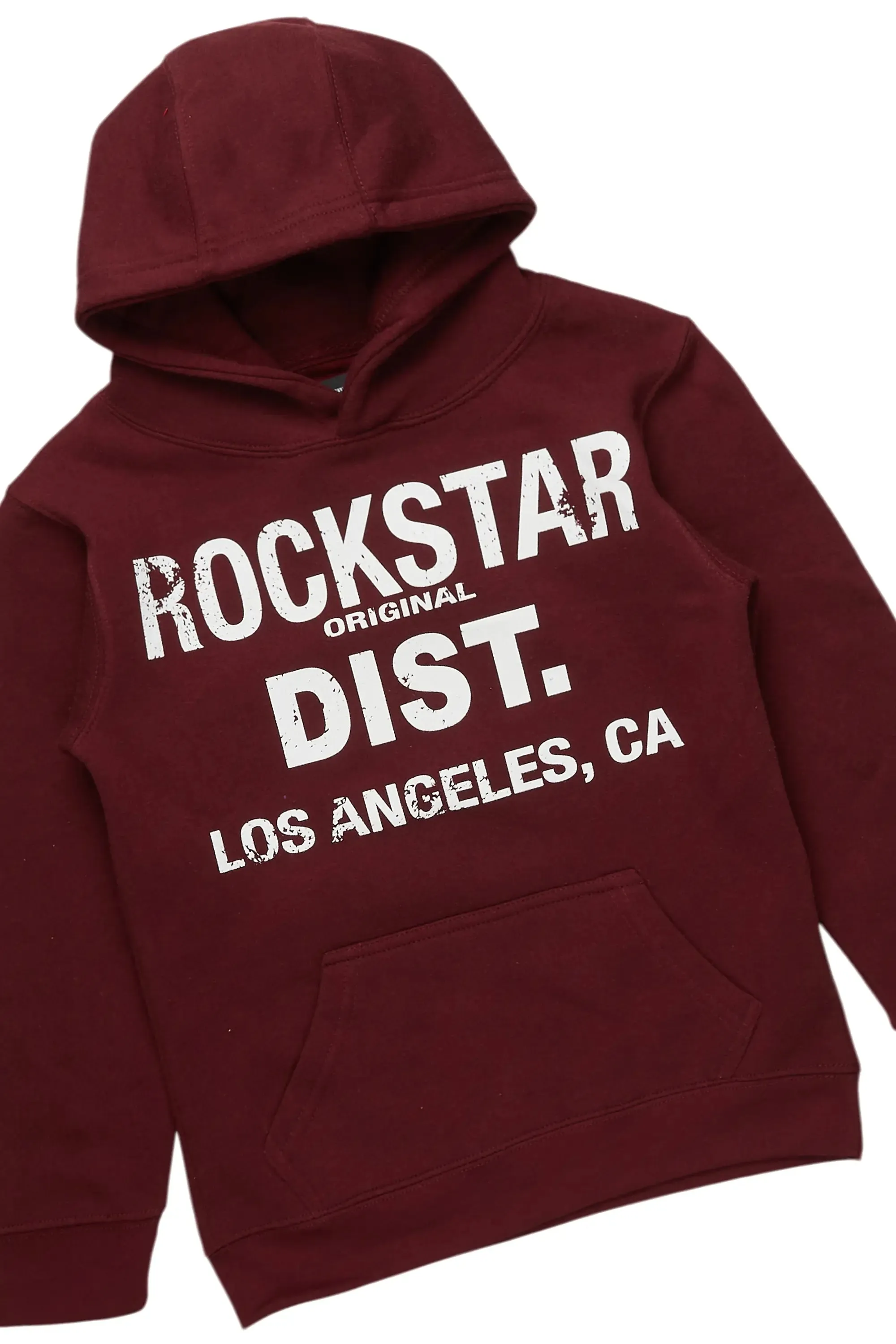 Girls Isla Maroon Hoodie/Stacked Flare Jean Set sold by Rockstar Original product image thumbnail 2