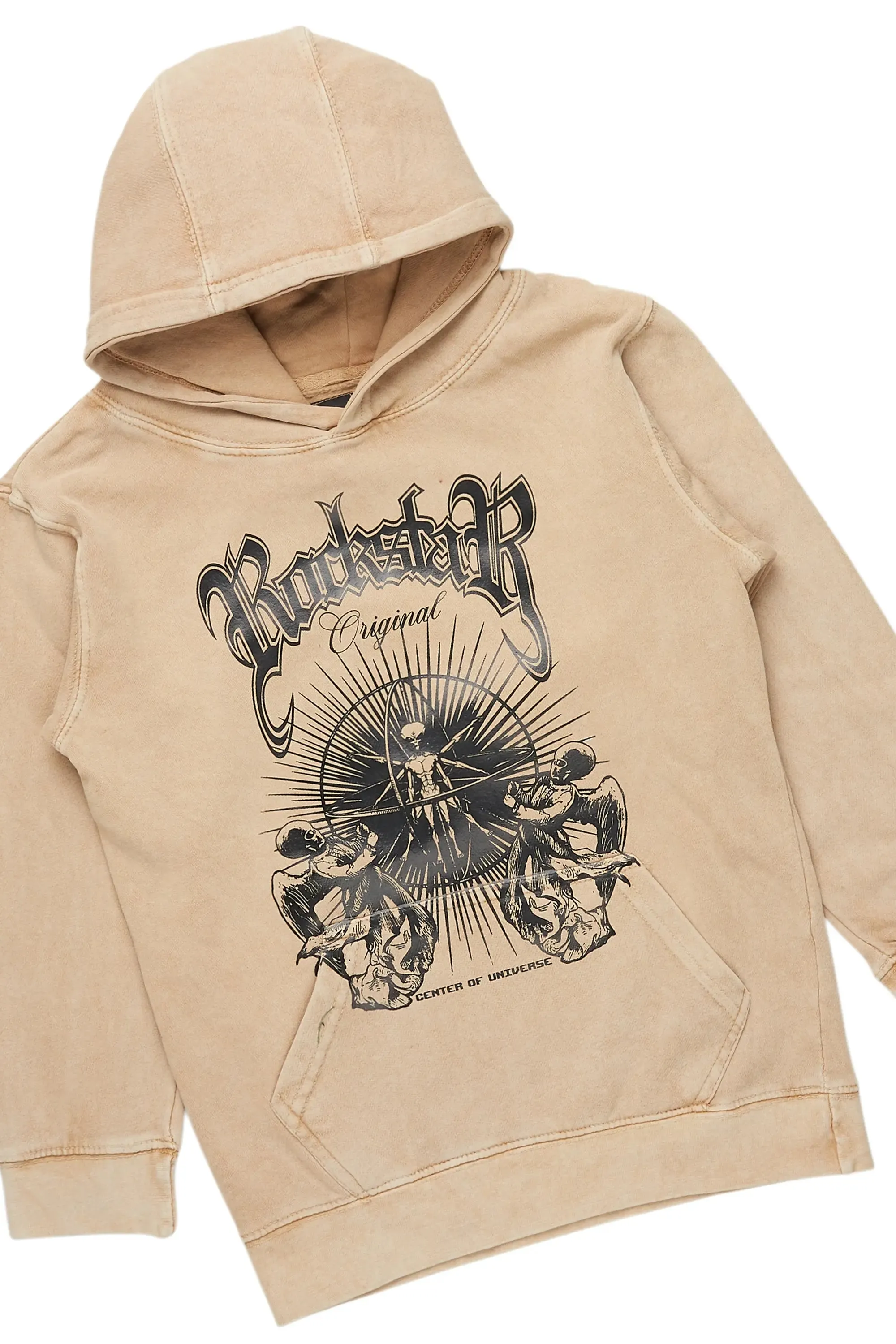 Boys Carlow Vintage Beige Hoodie/Baggy Fit Jean Set sold by Rockstar Original product image thumbnail 2