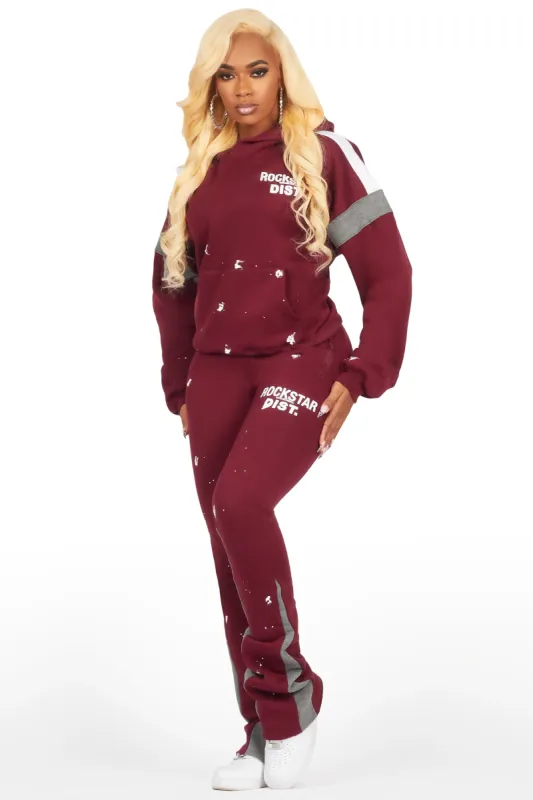 Dashanna Burgundy Super Stacked Trackset sold by Rockstar Original
