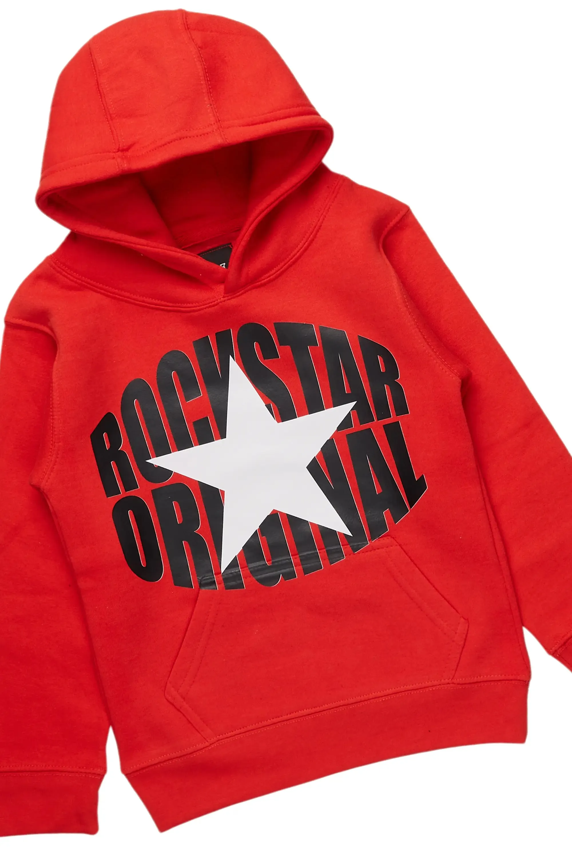 Boys Camber Red Hoodie/Stacked Flare PU Jean Set sold by Rockstar Original product image thumbnail 2