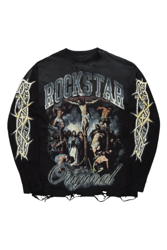 Leshelle Black Long Sleeve T-Shirt sold by Rockstar Original